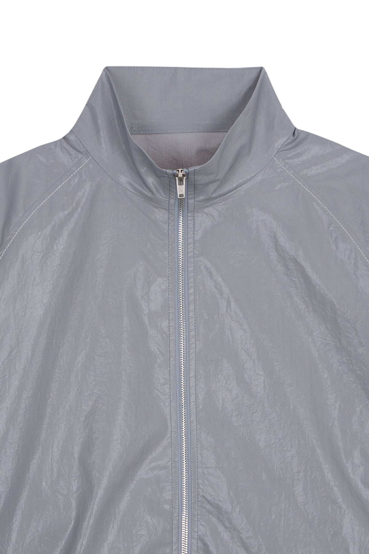 matinkim MATIN KIM LOGO COATING JUMPER IN DARK GREY