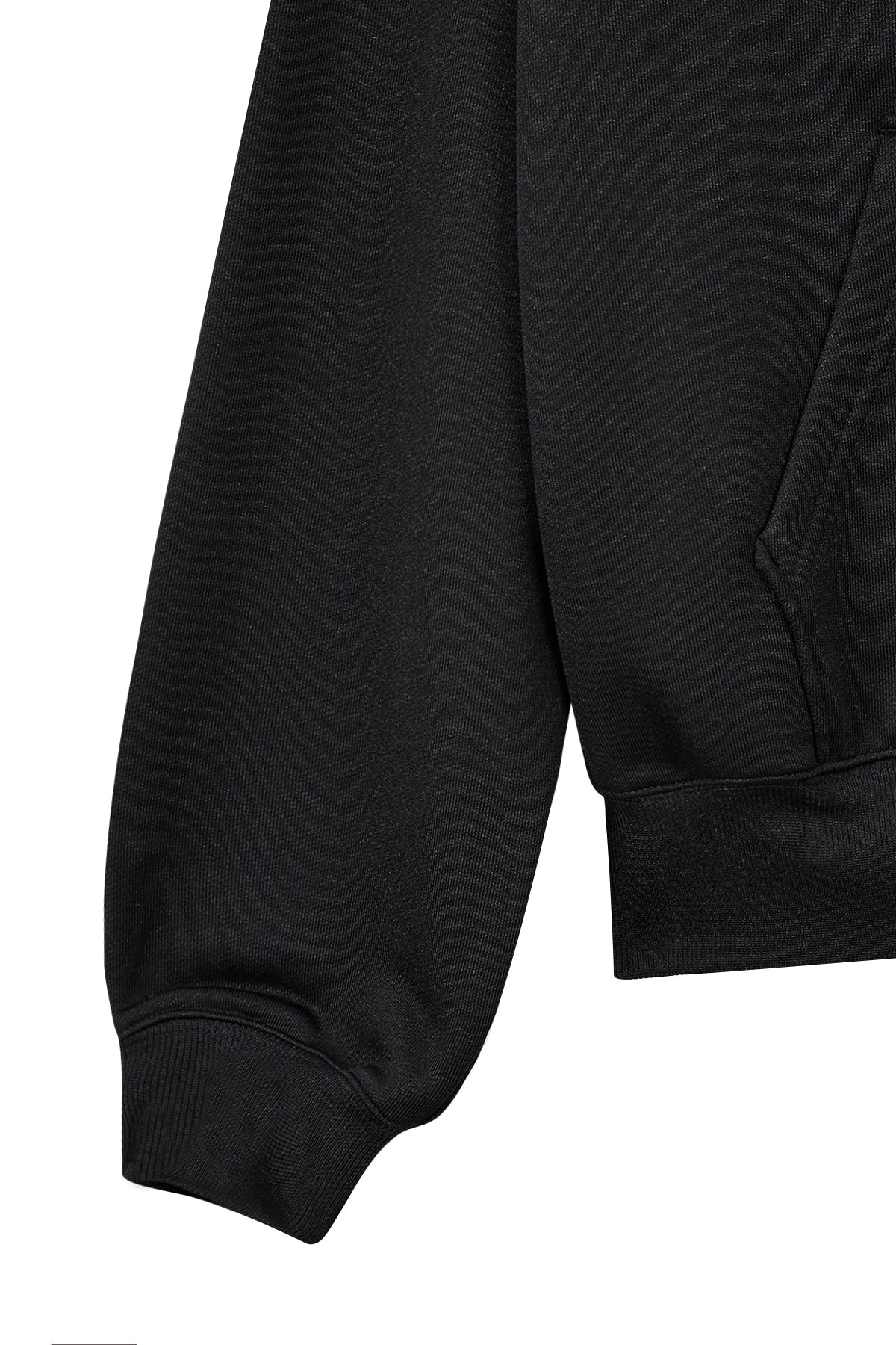 matinkim BACK LOGO GLITTER HOODY ZIP UP FOR WOMEN IN BLACK