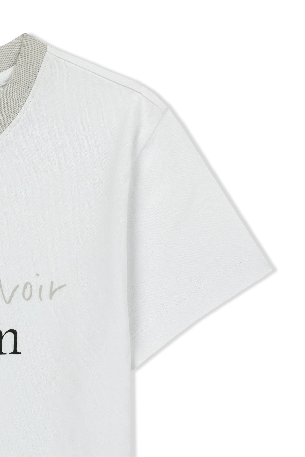 matinkim TONAL RIB LOGO CROP TOP IN WHITE