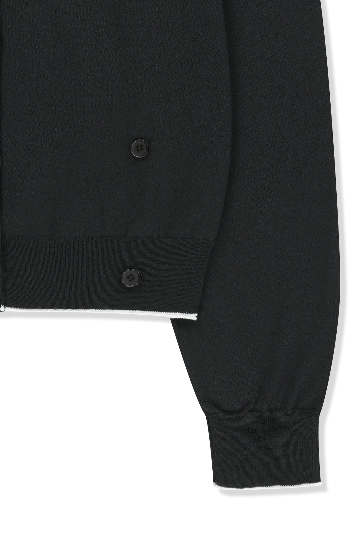 matinkim BACK LOGO SHEER CARDIGAN FOR WOMEN IN BLACK