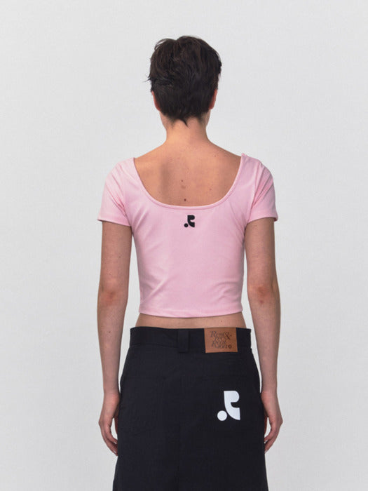 rest&recreation RR STRAP CROP TOP - PINK