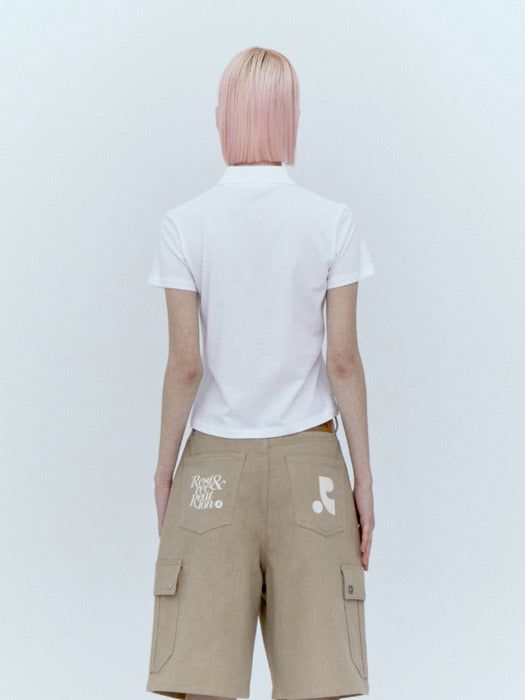 rest&recreation LIGHT POLO TOP - WHITE