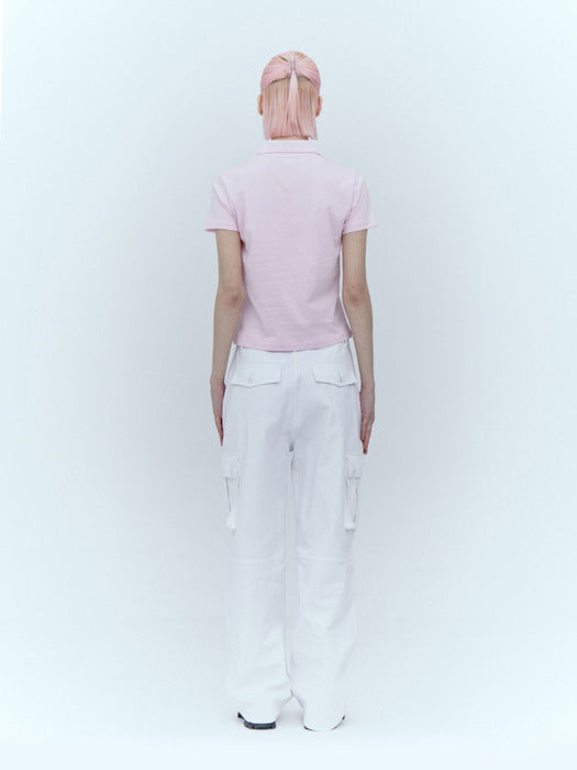 rest&recreation COTTON CARGO PANTS - WHITE