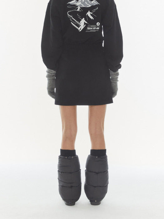 rest&recreation QUILTED LEG WARMER - BLACK
