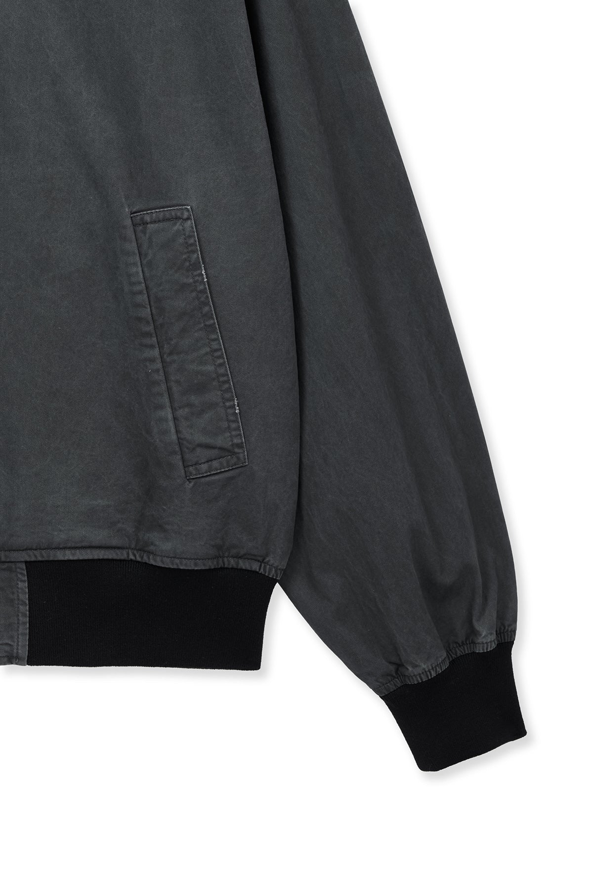 matinkim VINTAGE WASHED BACK LOGO JUMPER IN CHARCOAL