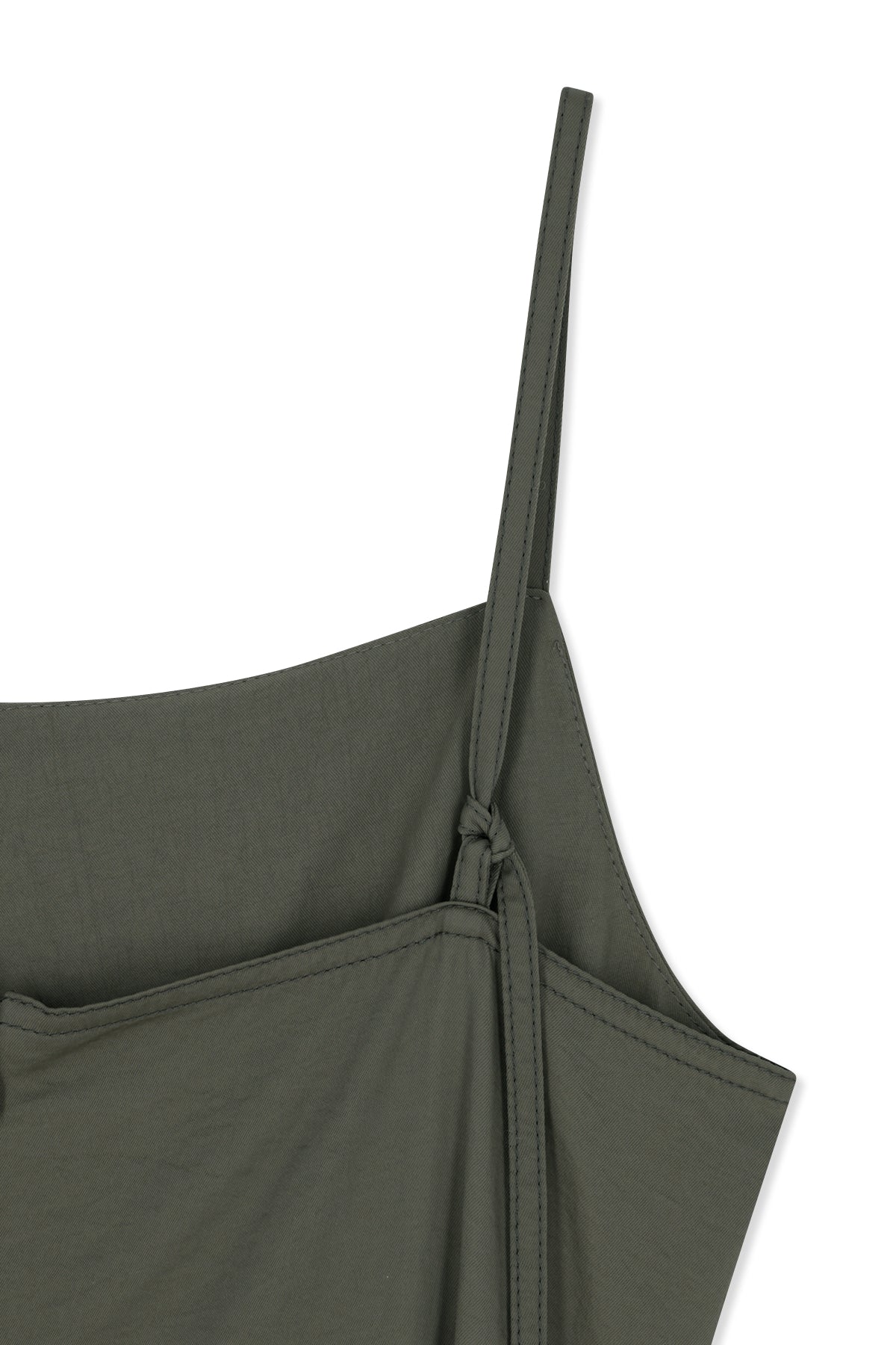 matinkim SLEEVELESS WRAP DRESS IN KHAKI