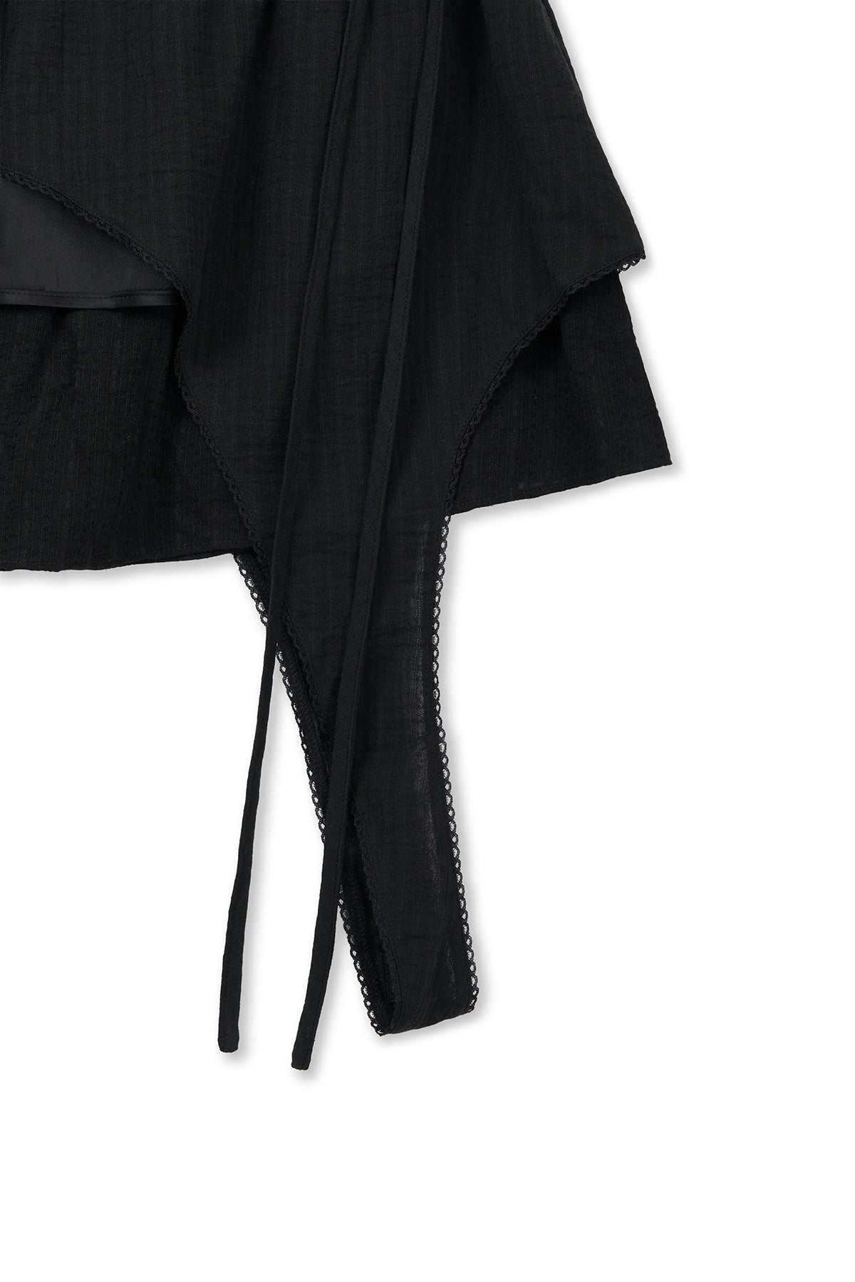 matinkim MULTI PANEL LAYERED SKIRT IN BLACK