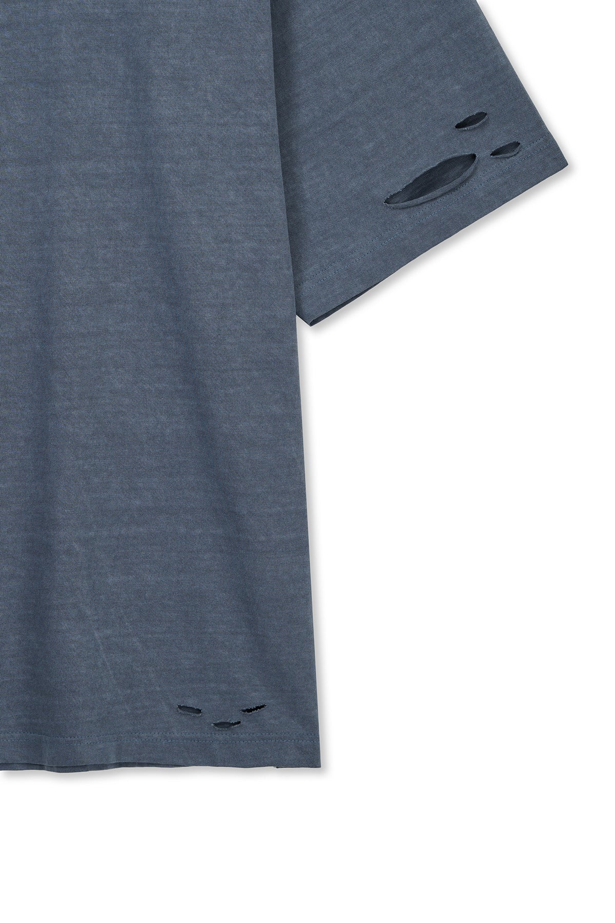 matinkim DISTRESSED LOGO TOP IN SMOKE BLUE