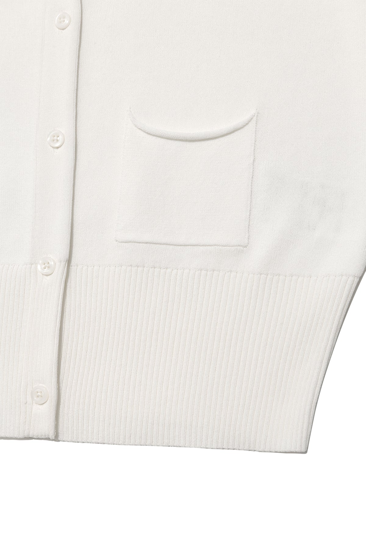 matinkim POCKET POINT HALF CARDIGAN IN IVORY