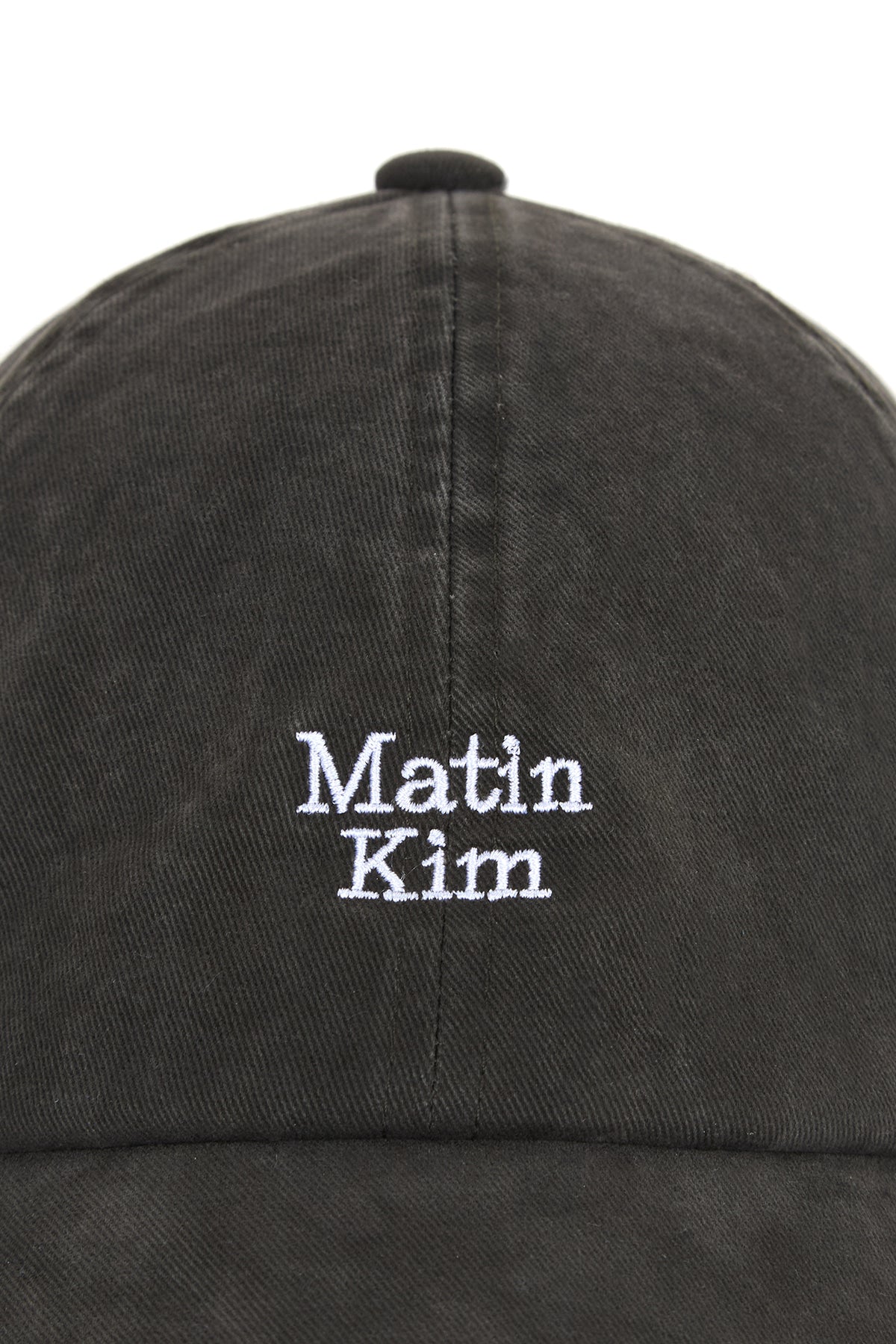 matinkim MATIN MINI LOGO BALL CAP IN CHARCOAL