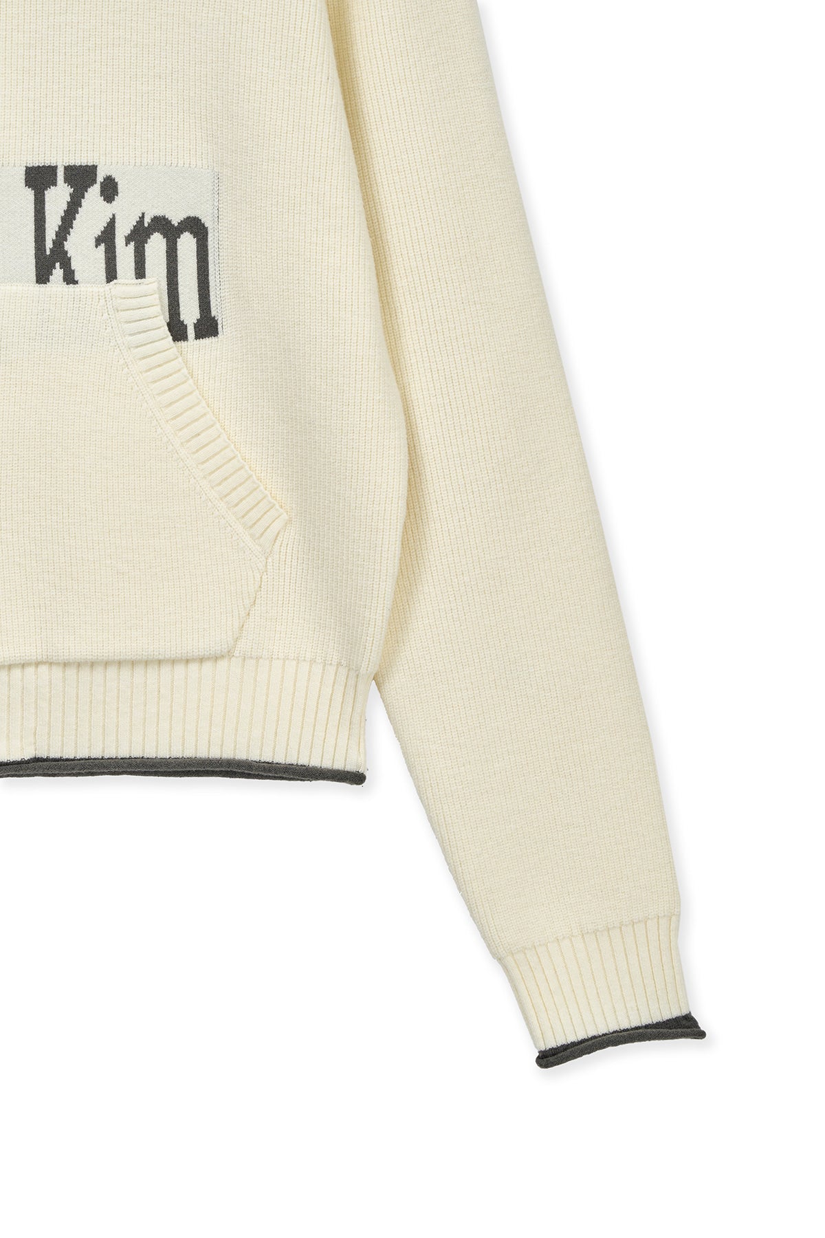 matinkim MATIN SPELL POINT KNIT ZIP UP IN IVORY