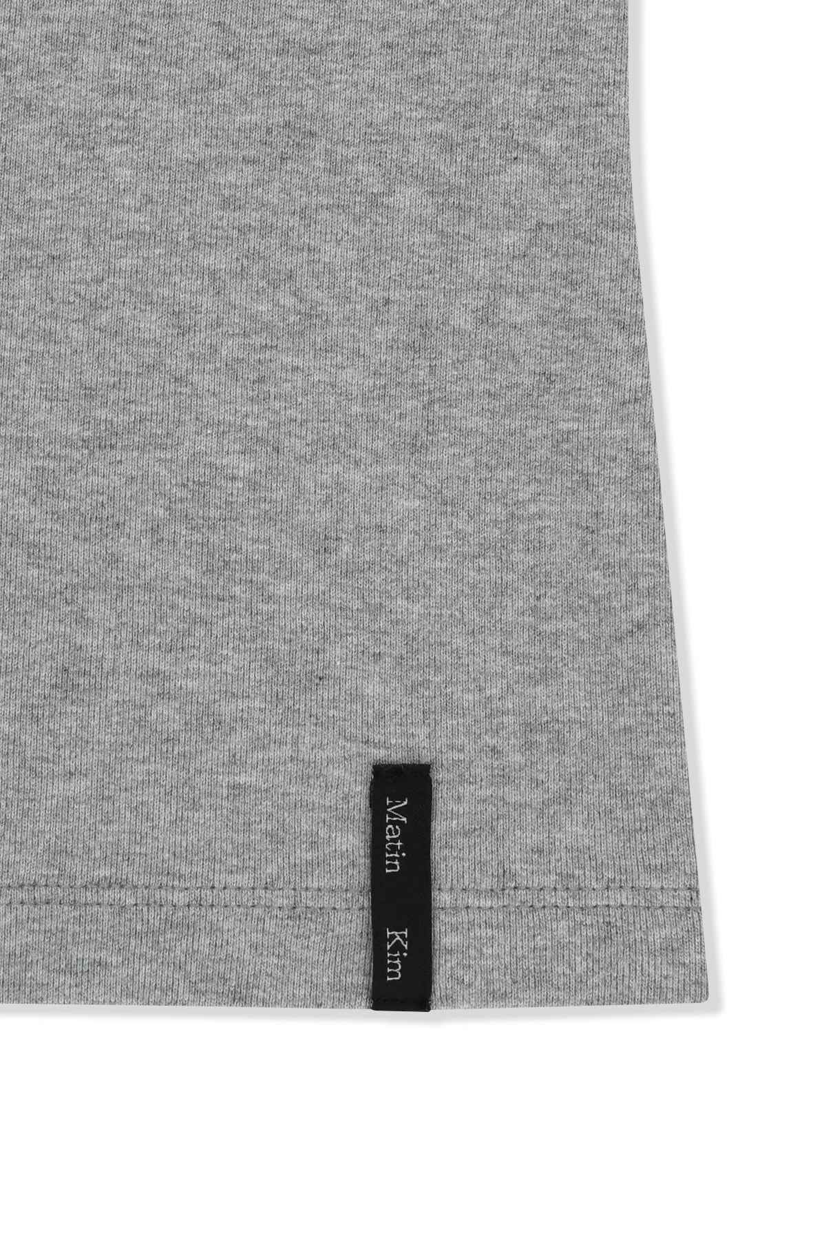 matinkim LABEL DETAIL HALTER TANK TOP IN GREY