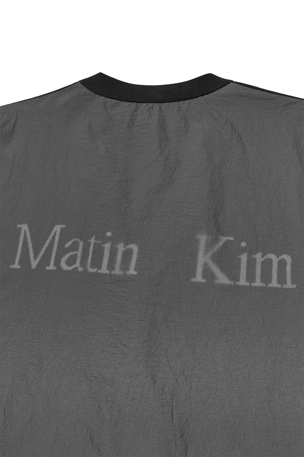 matinkim BACK LOGO SEE THROUGH CARDIGAN FOR MEN IN BLACK