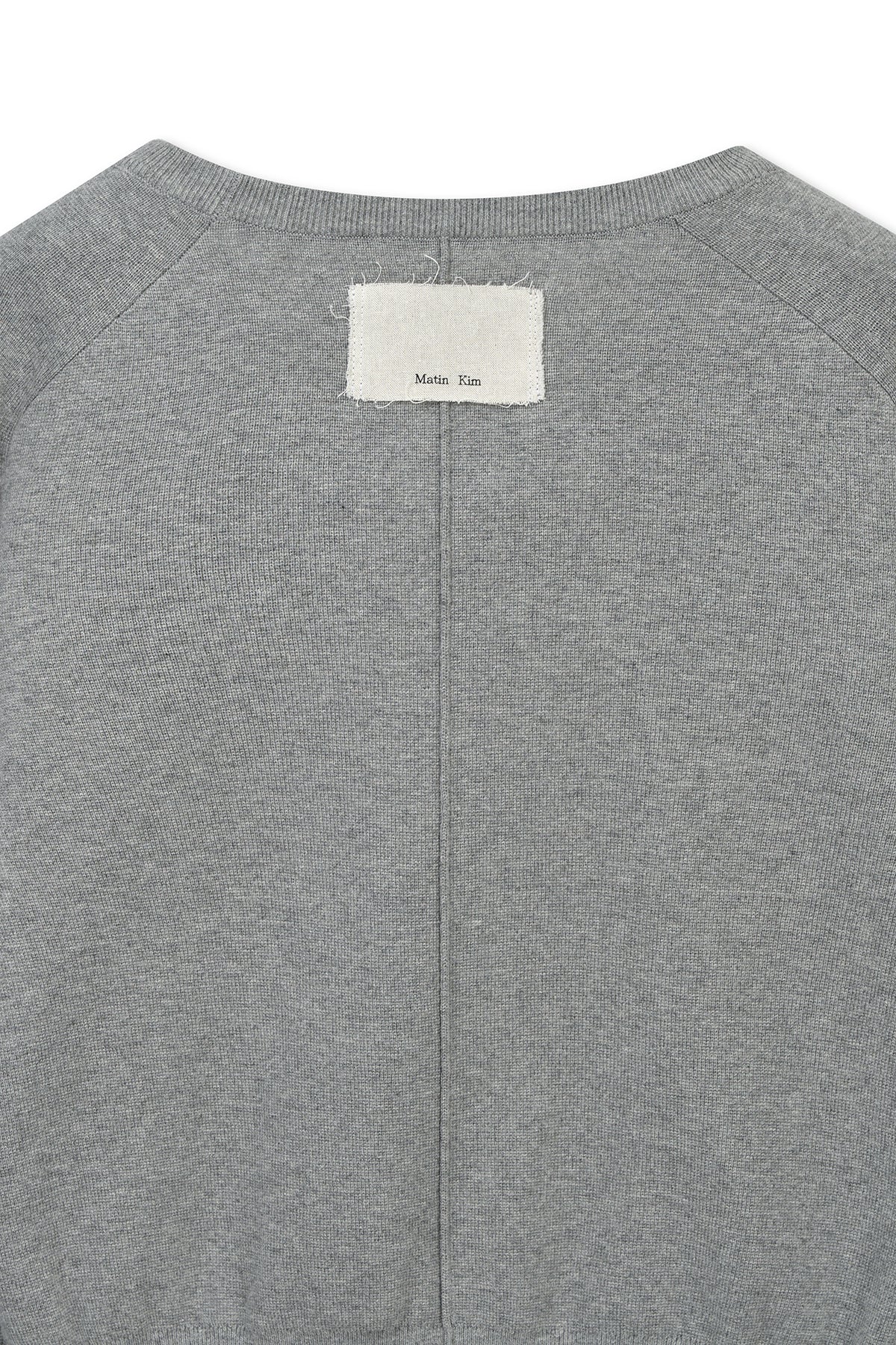 matinkim RAGLAN SLEEVE KNIT PULLOVER IN GREY