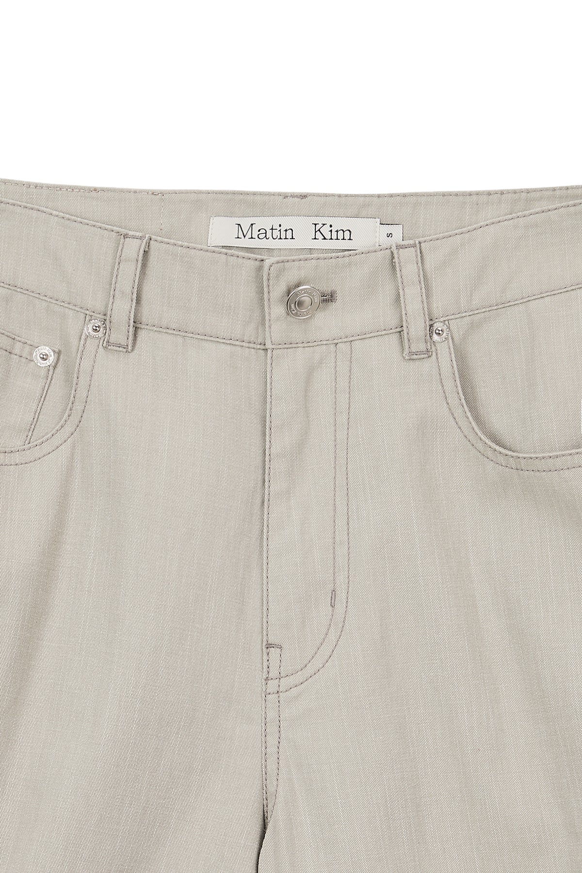 matinkim SIDE PINTUCK POINT PANTS IN BEIGE