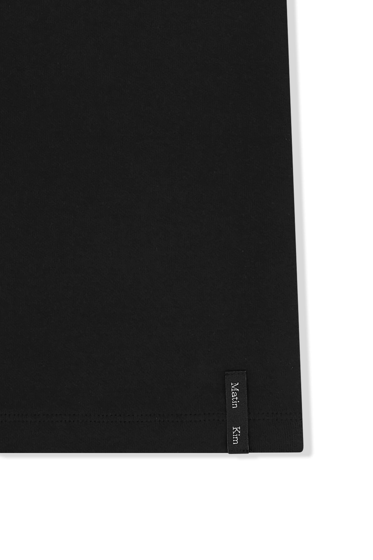 matinkim LABEL DETAIL SLIM FIT TOP IN BLACK