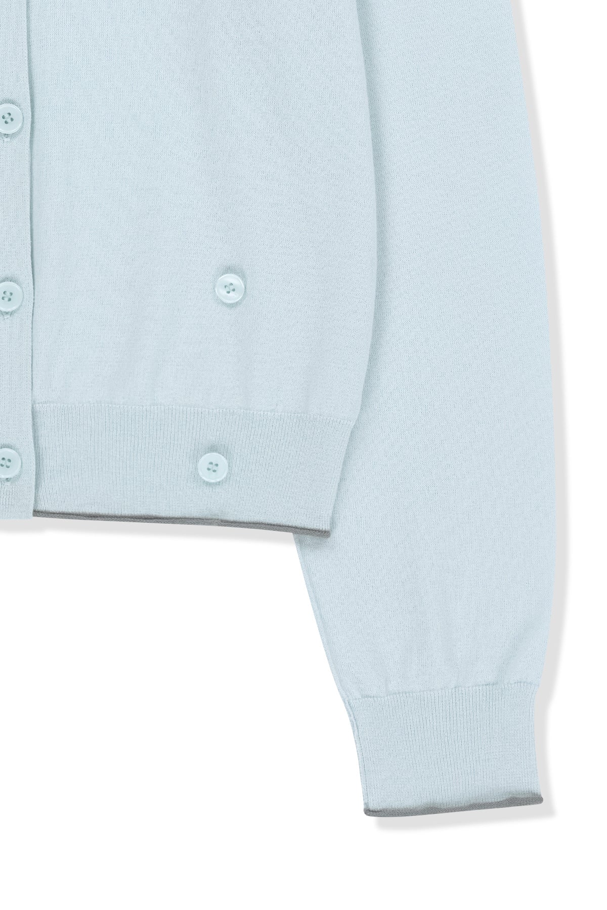 matinkim BACK LOGO SHEER CARDIGAN FOR WOMEN IN LIGHT BLUE