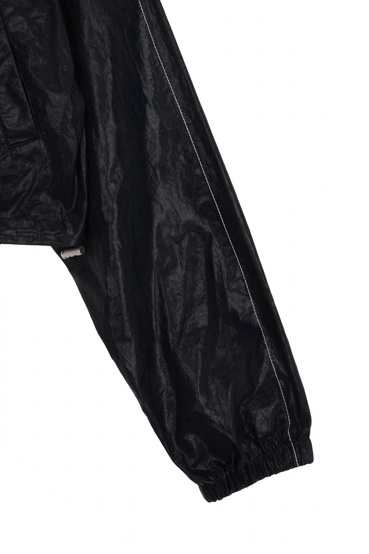 matinkim MATIN CROP HOODY COATING JUMPER IN BLACK