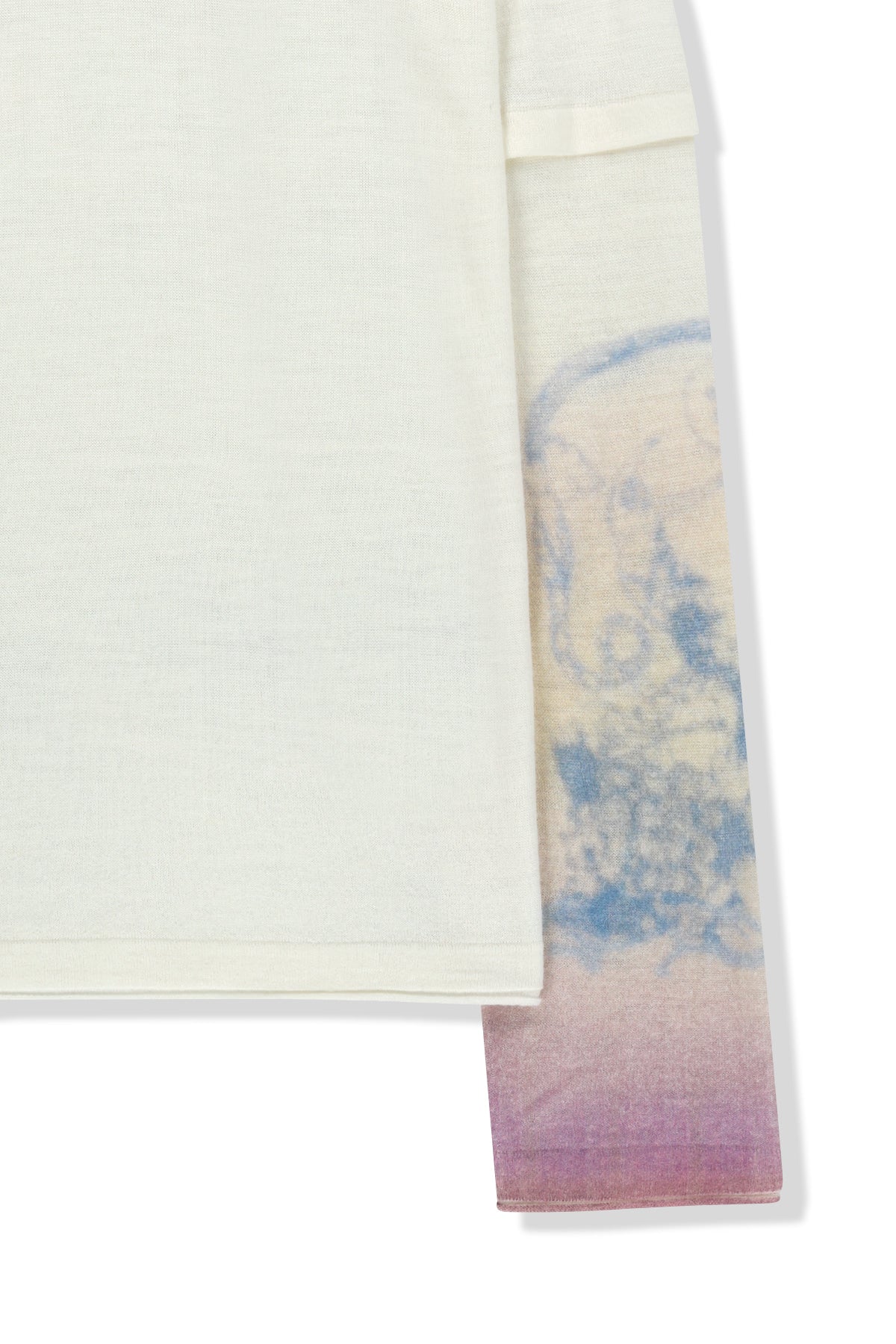 matinkim SLEEVE PRINT KNIT PULLOVER IN IVORY