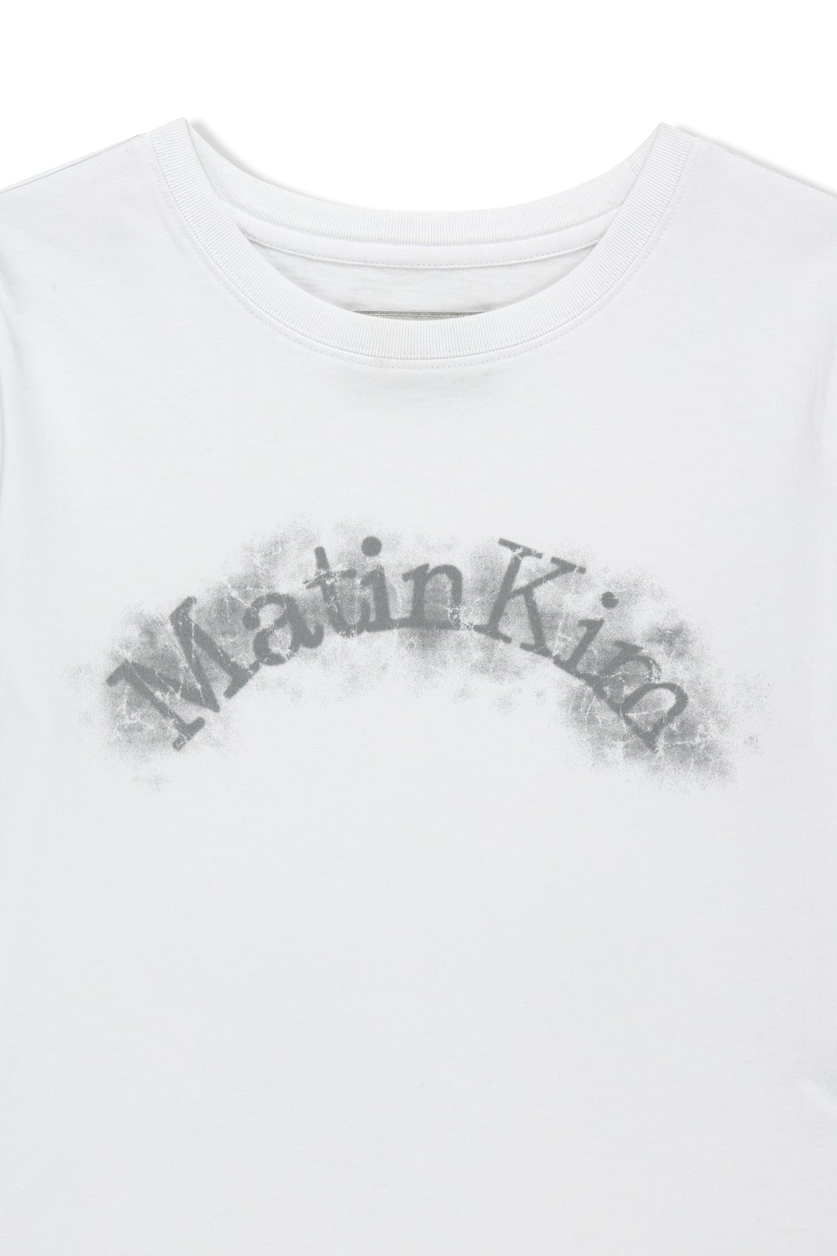 matinkim MATIN KIM ARCH LOGO CROP TOP IN WHITE