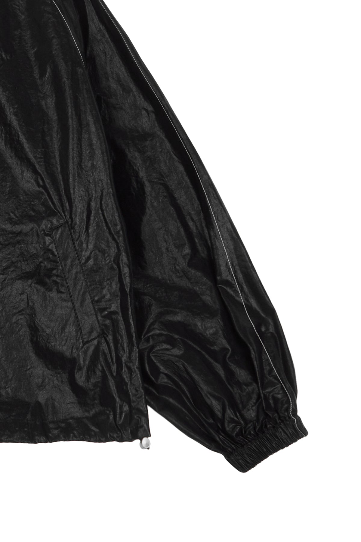 matinkim MATIN KIM LOGO COATING JUMPER IN BLACK