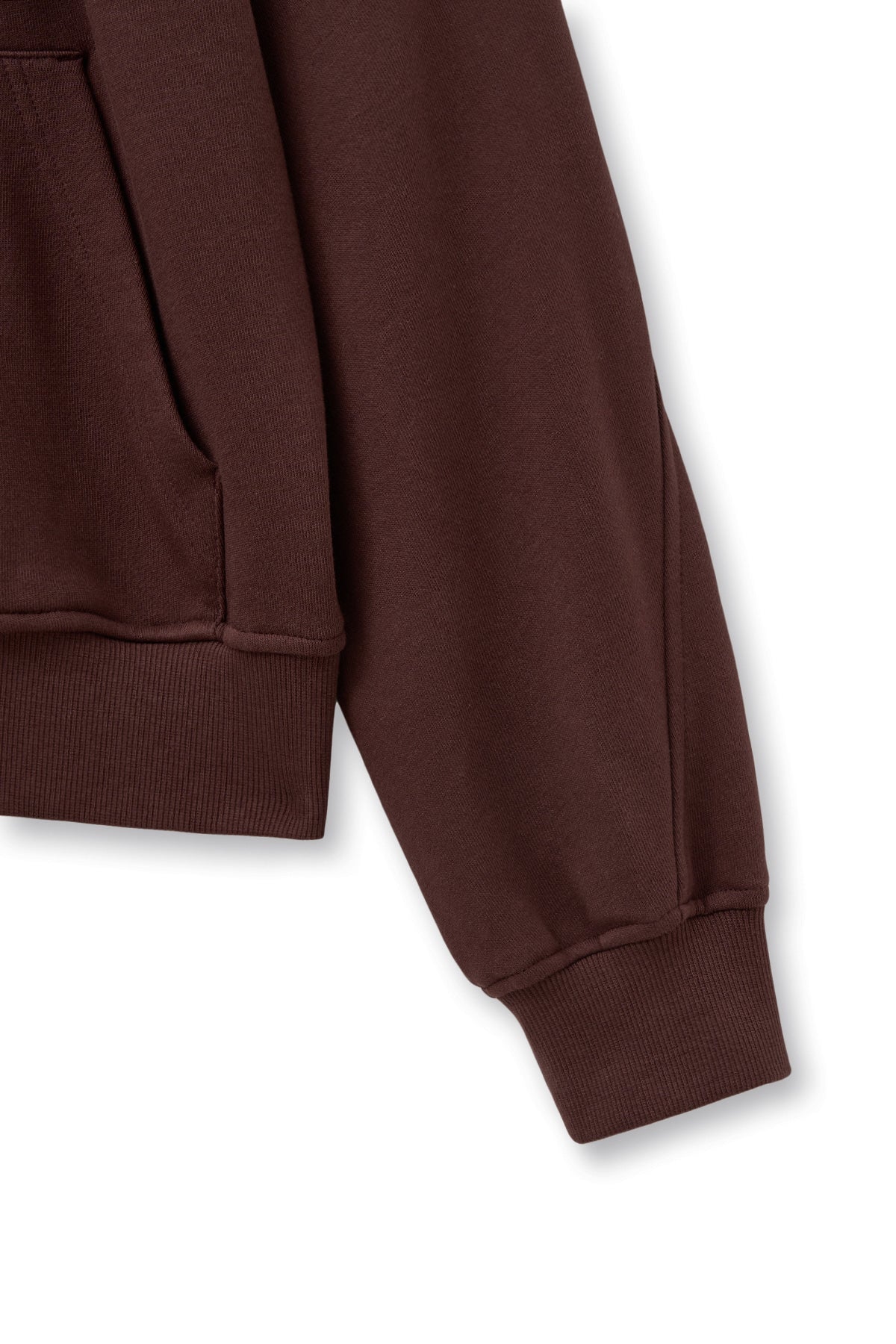 matinkim DRAWSTRING POINT ZIP UP HOODY IN BURGUNDY