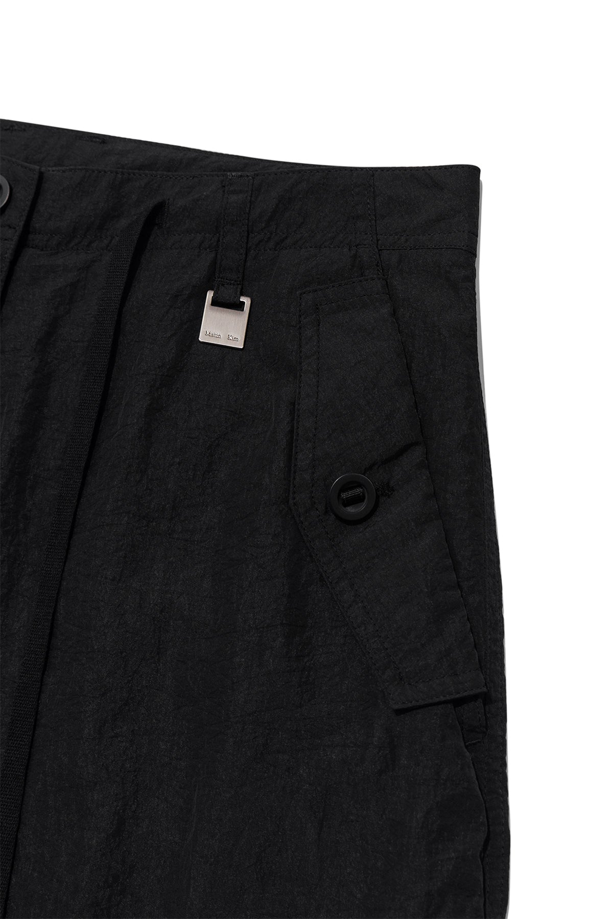 matinkim STRING NYLON CARGO PANTS IN BLACK
