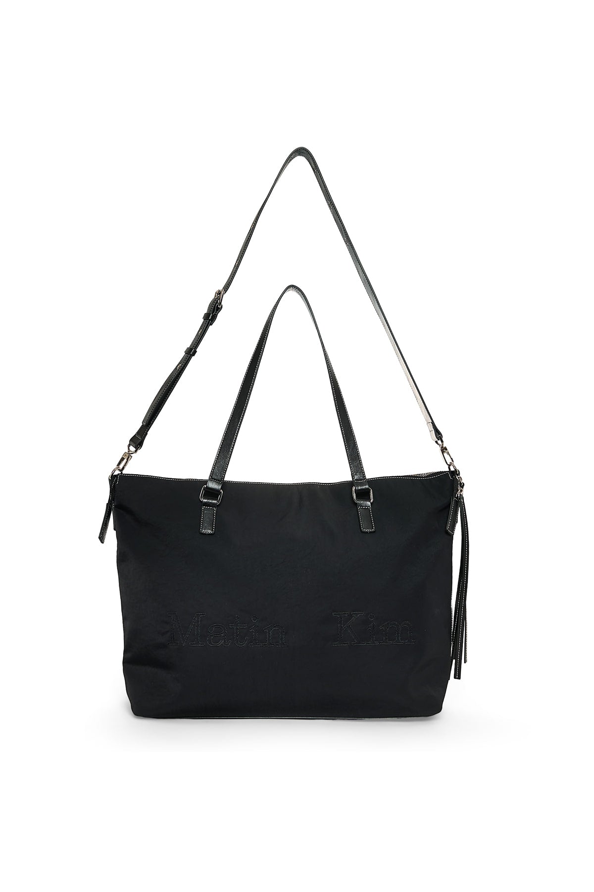 matinkim MATIN LOGO STITCH TWO WAY BIG BAG IN BLACK
