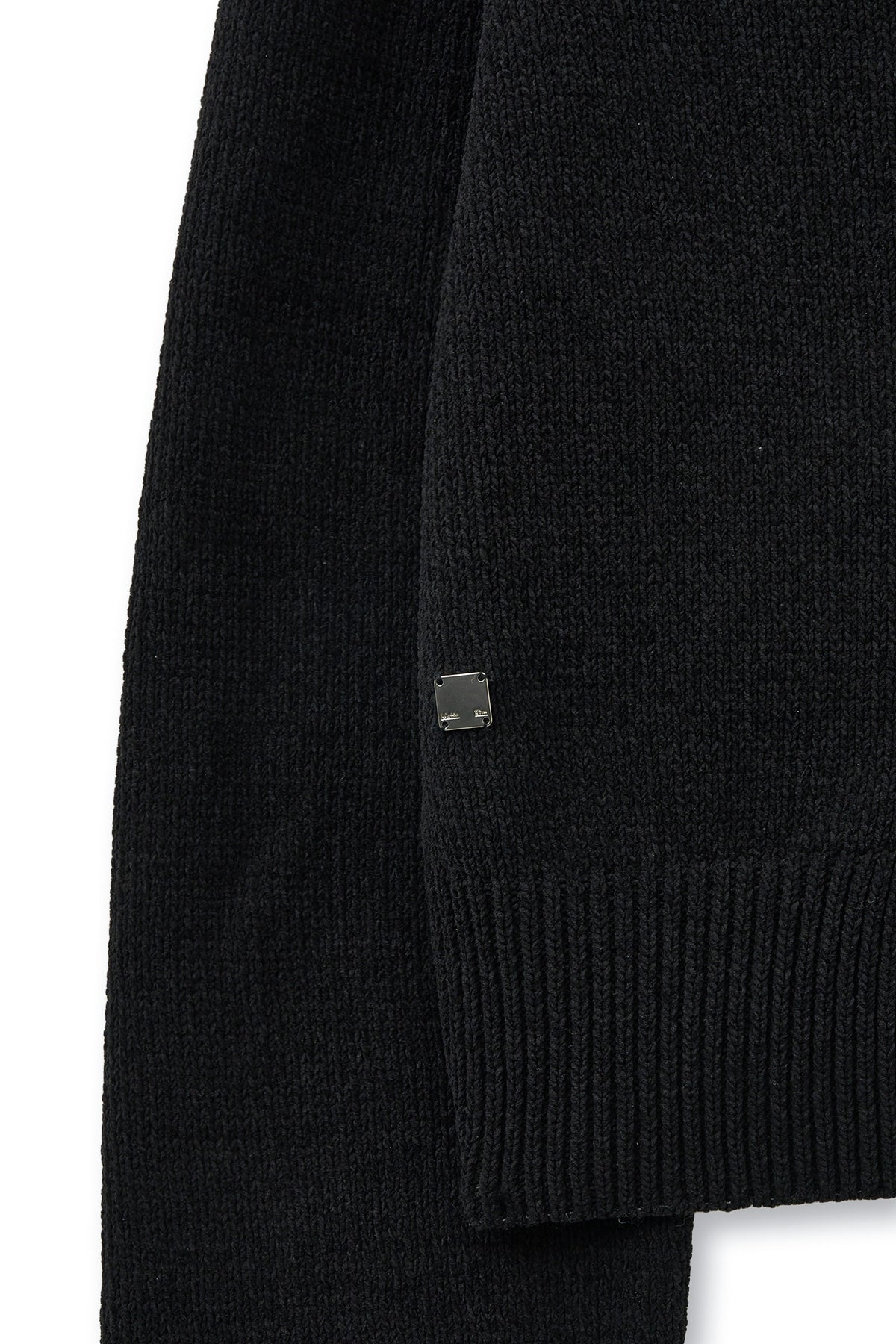matinkim HOOK POINT TWO WAY CROSS CARDIGAN IN BLACK