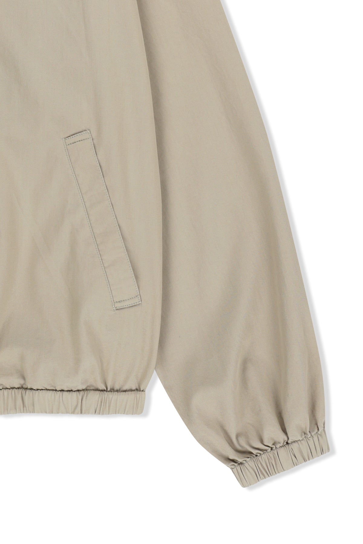 matinkim SMALL LOGO COTTON ZIP UP JUMPER IN LIGHT BEIGE