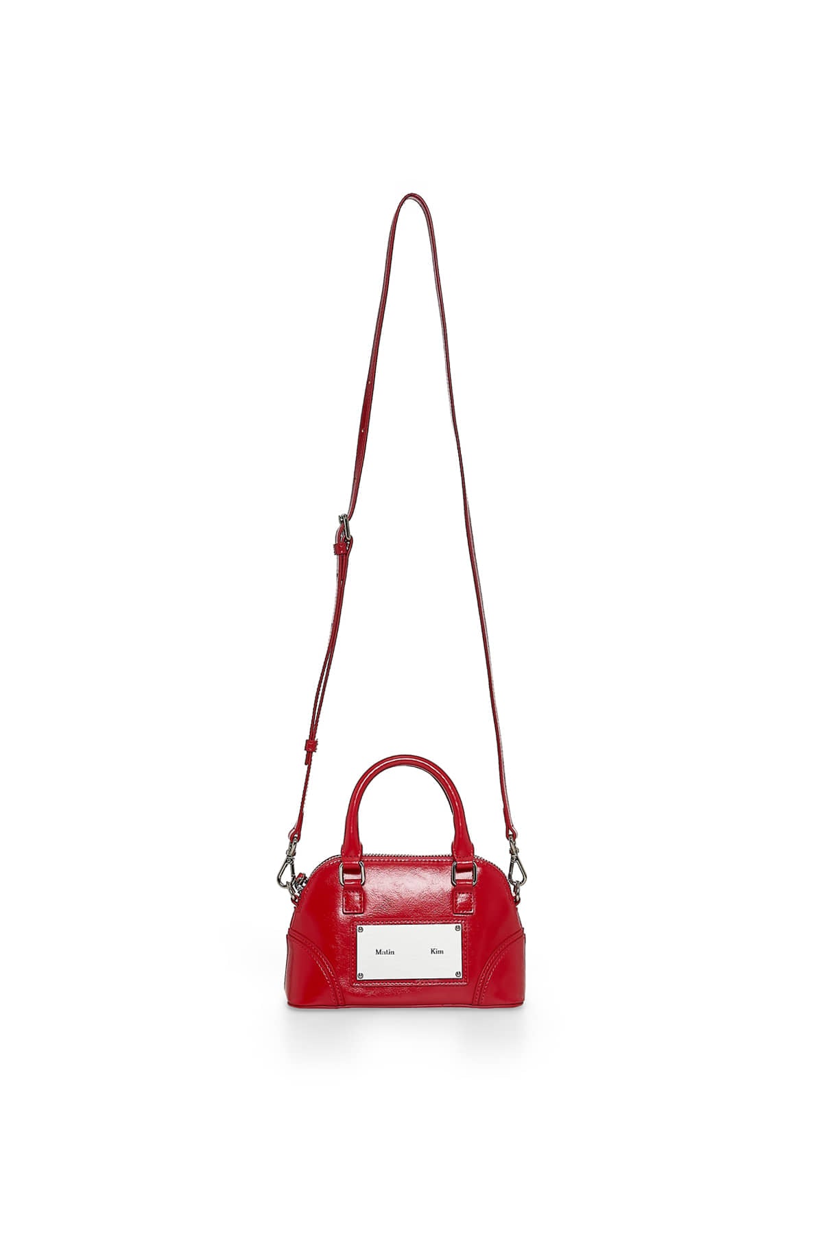 matinkim CURVE ZIP MINI BAG IN RED