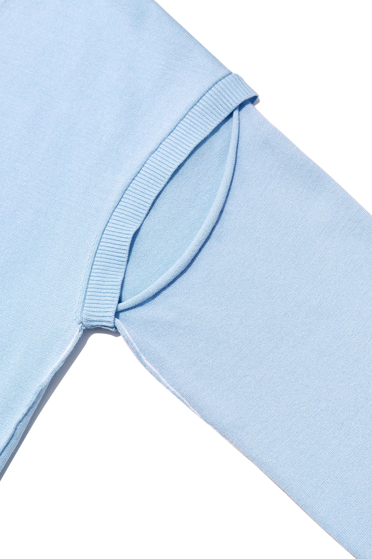 matinkim SLIT DETAIL BUTTON CARDIGAN IN LIGHT BLUE