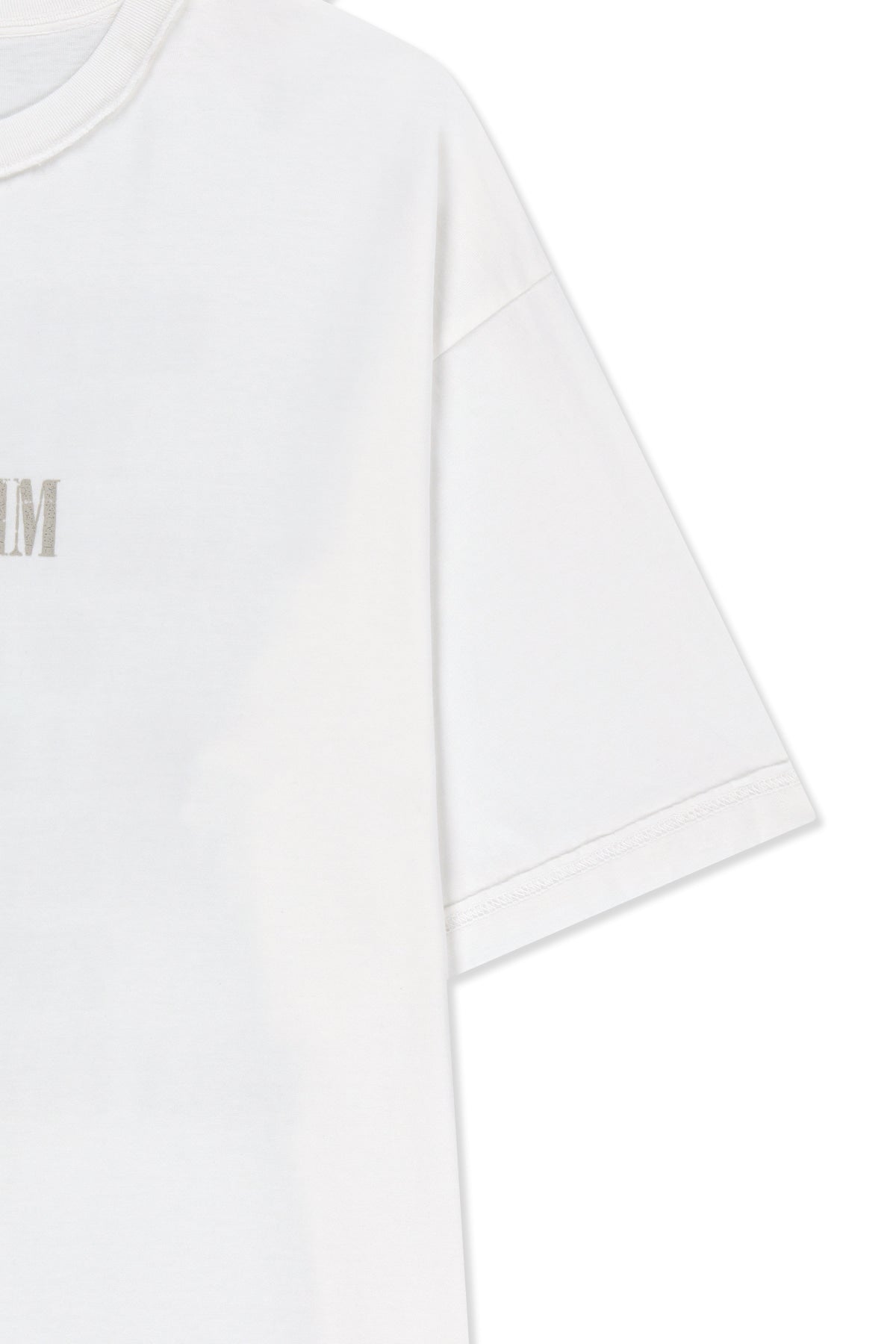 matinkim VINTAGE LETTERING GRAFFITI TOP IN WHITE