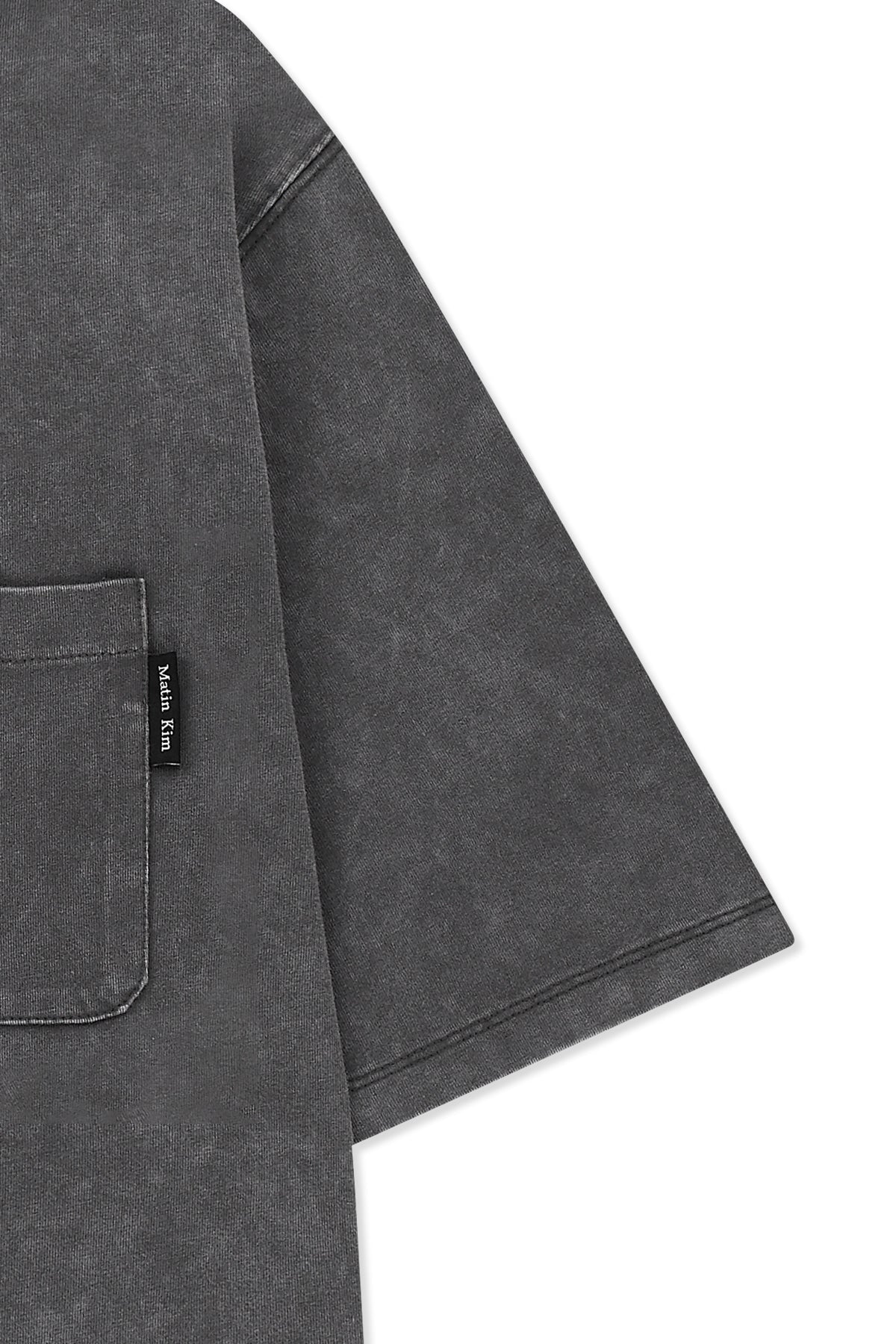 matinkim VINTAGE WASHED POCKET TOP FOR MEN IN CHARCOAL