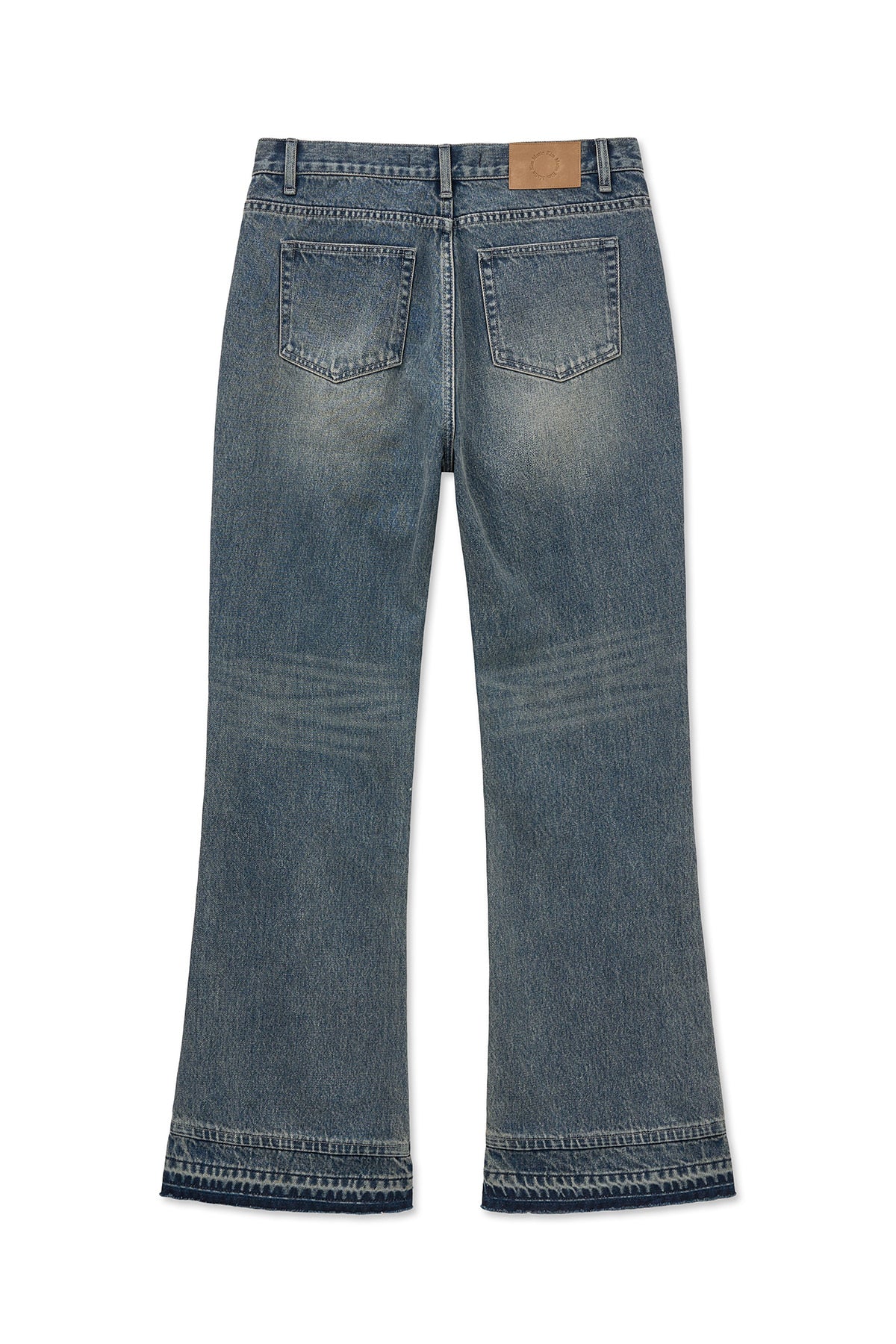 matinkim WASHED FLARE DENIM PANTS FOR MEN IN LIGHT BLUE