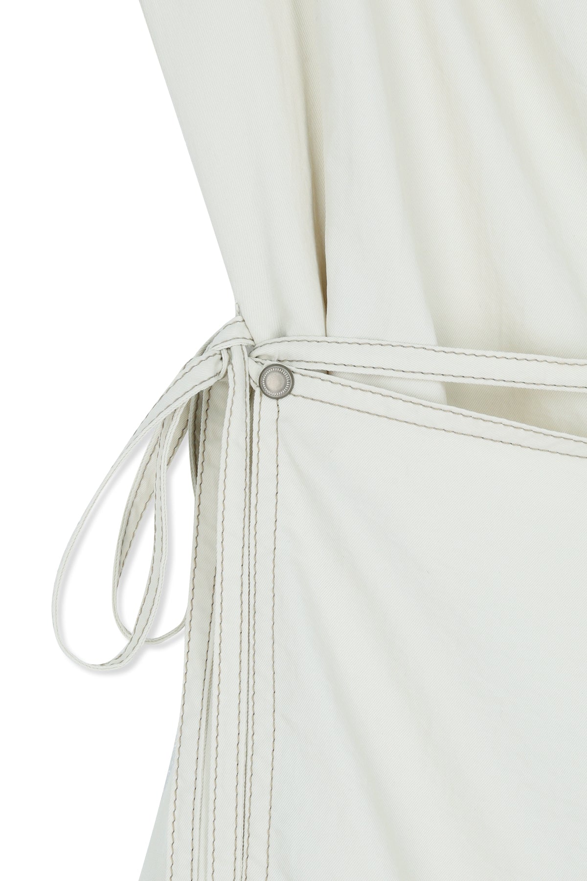 matinkim SLEEVELESS WRAP DRESS IN CREAM