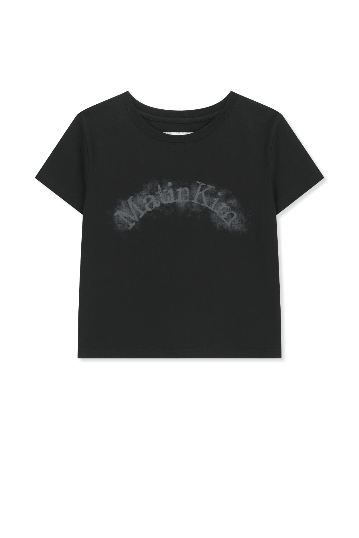 matinkim MATIN KIM ARCH LOGO CROP TOP IN BLACK