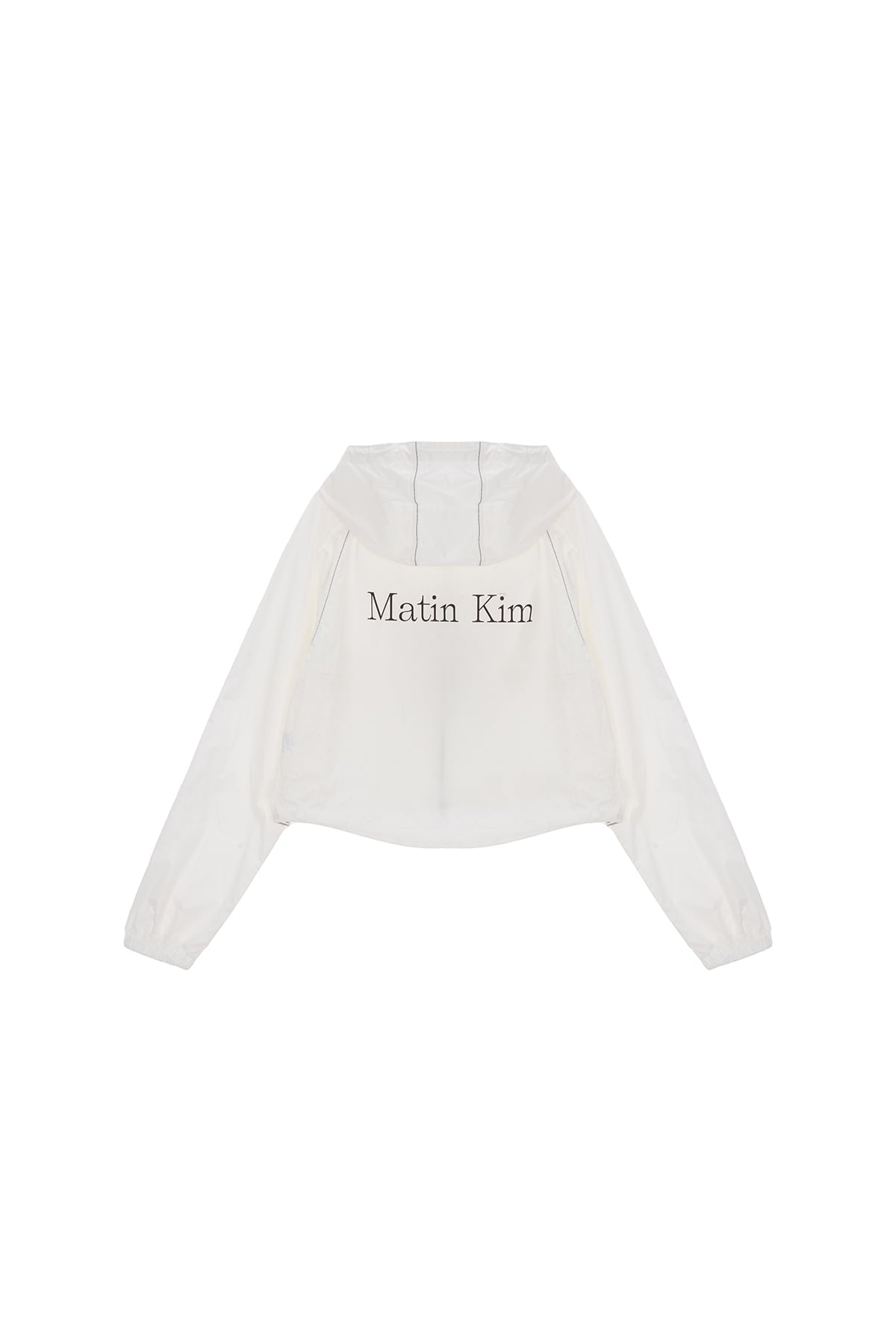 matinkim MATIN CROP HOODY COATING JUMPER IN IVORY