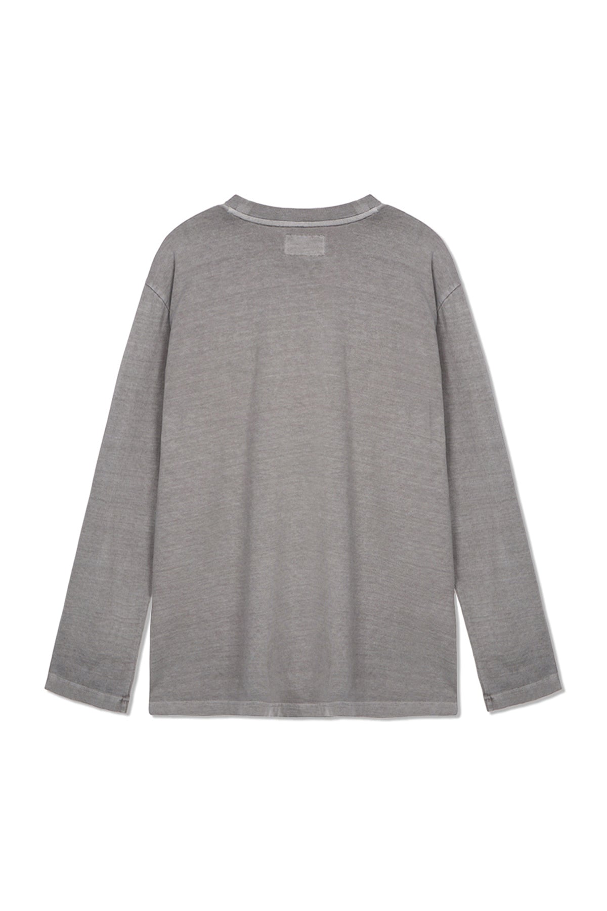 matinkim MATIN LNY 26 PIGMENT LONG SLEEVE TOP IN LIGHT GREY