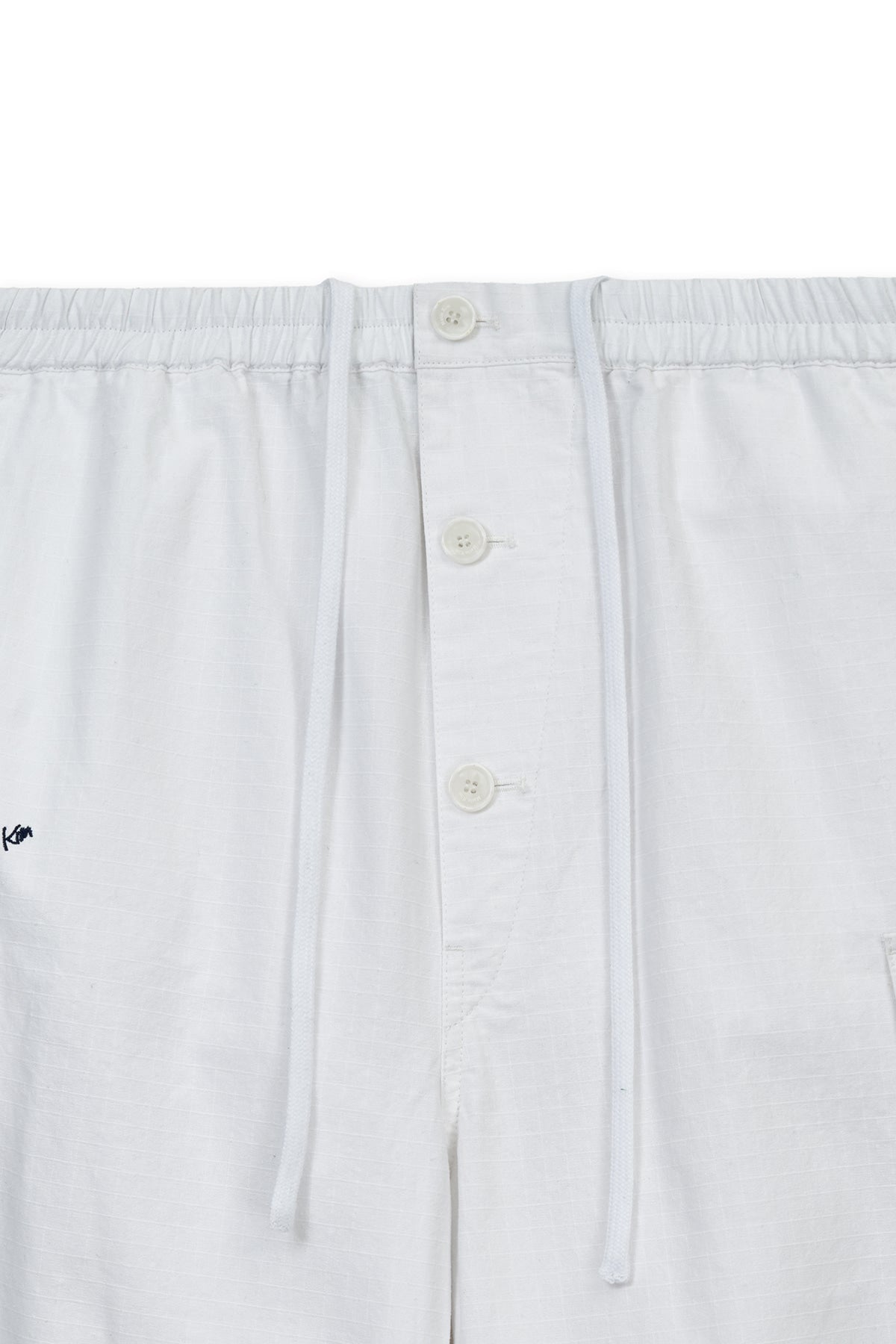 matinkim DRAWSTRING HEM CARGO PANTS IN IVORY