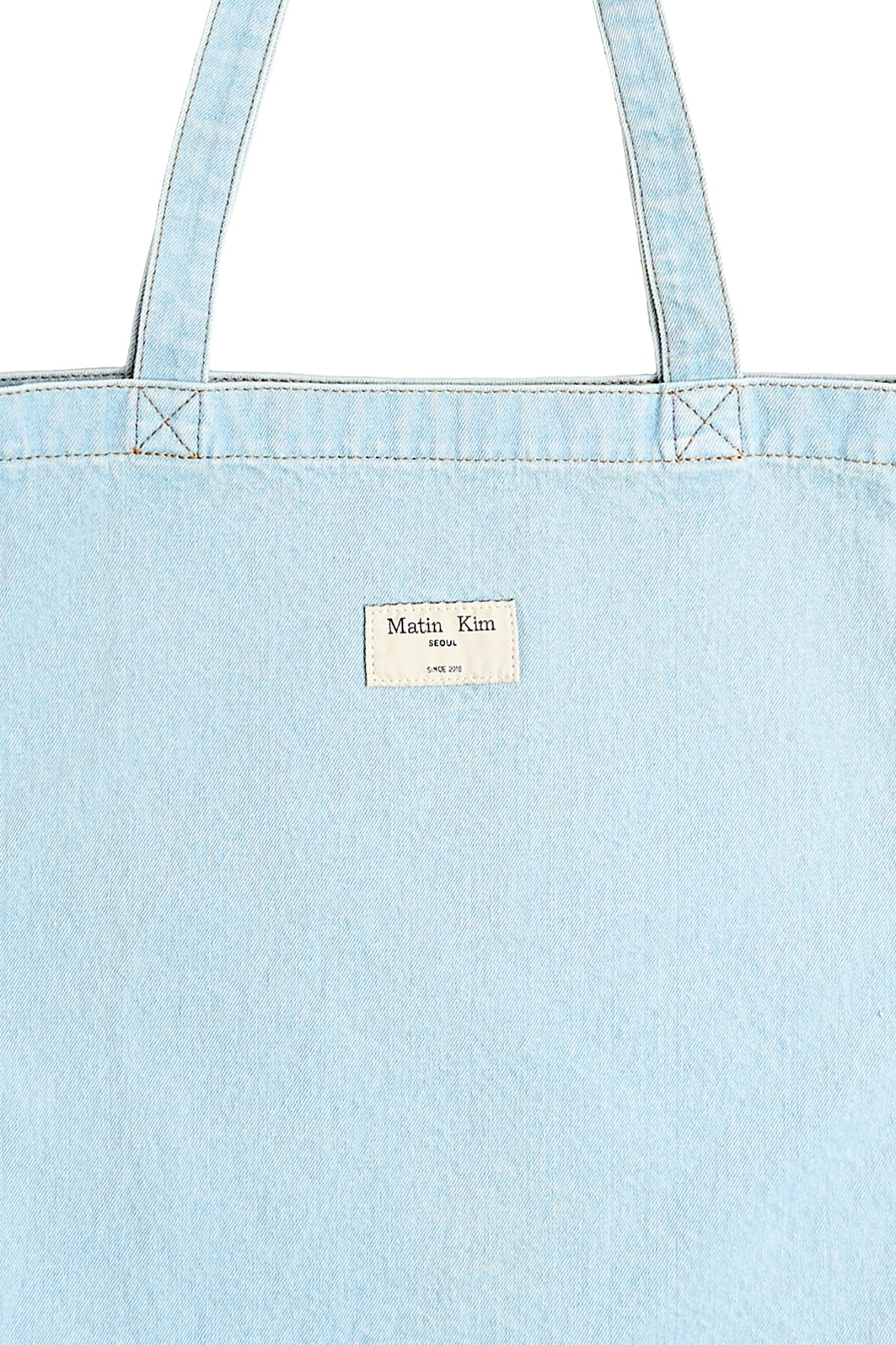 matinkim MATIN STITCH DENIM ECOBAG IN SKY