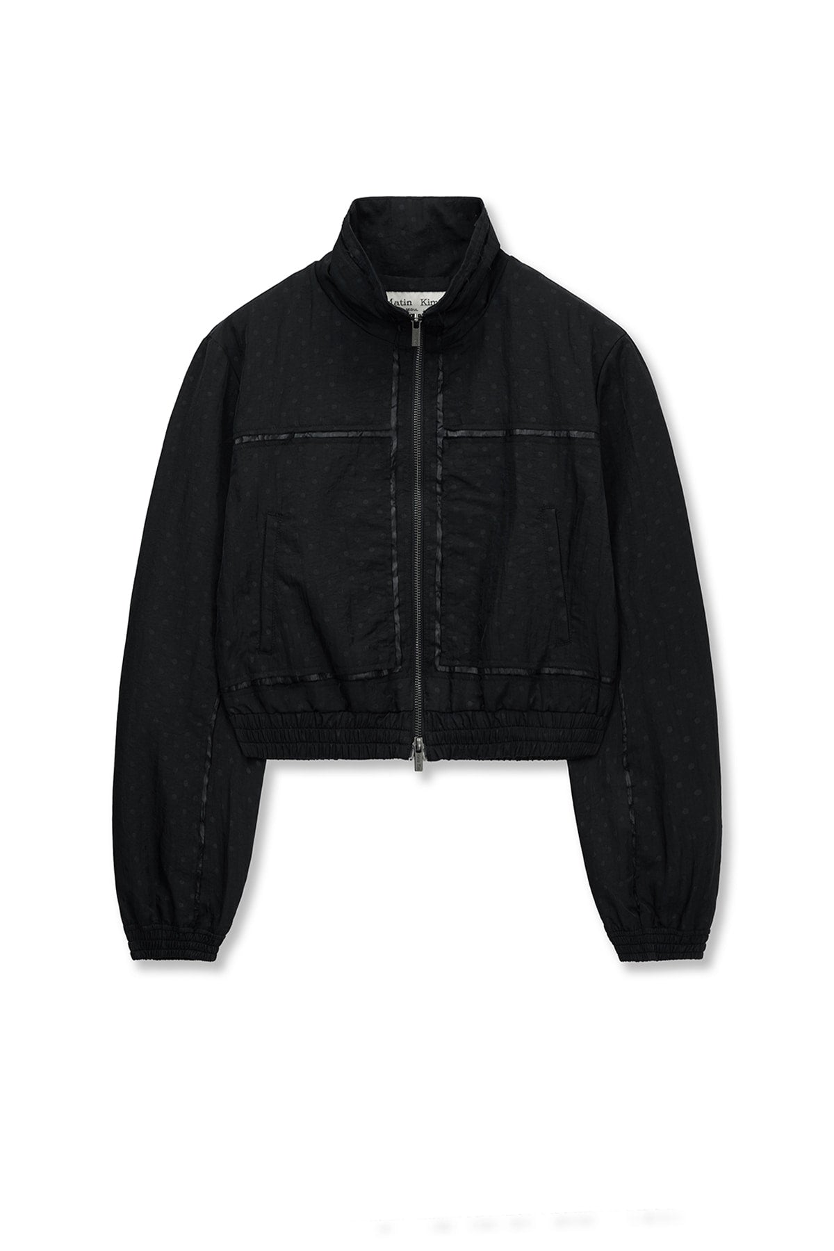 matinkim CROPPED EMBROIDERY BACK LOGO JUMPER IN STRONG BLACK