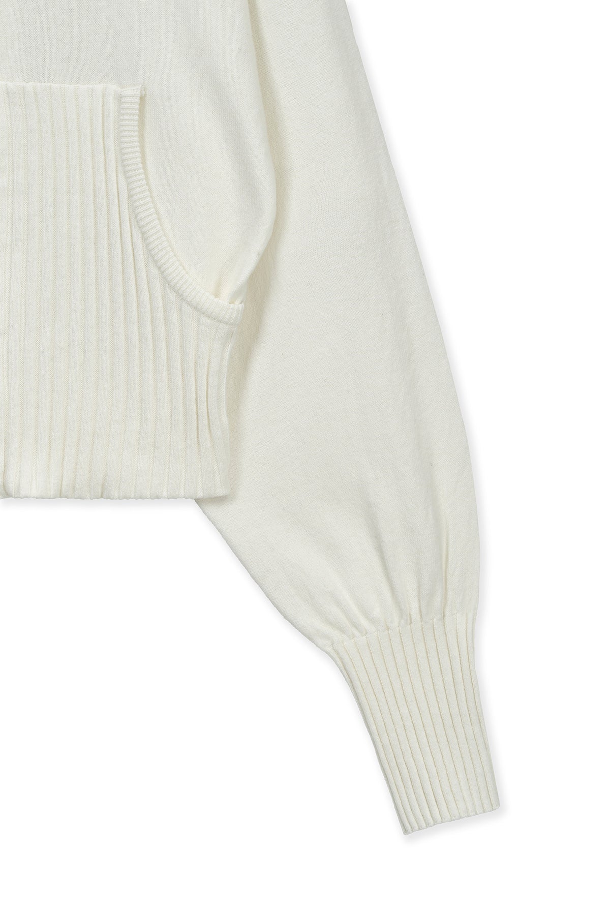 matinkim HIGH NECK EMBROIDERED LOGO ZIP UP FOR WOMEN IN IVORY