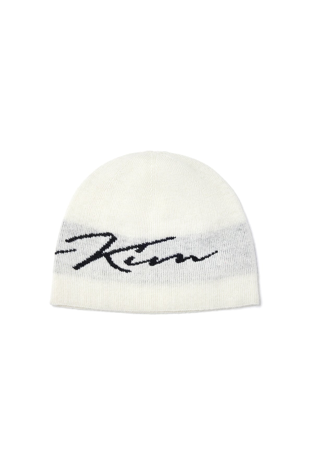 matinkim MATIN LOGO SCRIPT BEANIE IN IVORY