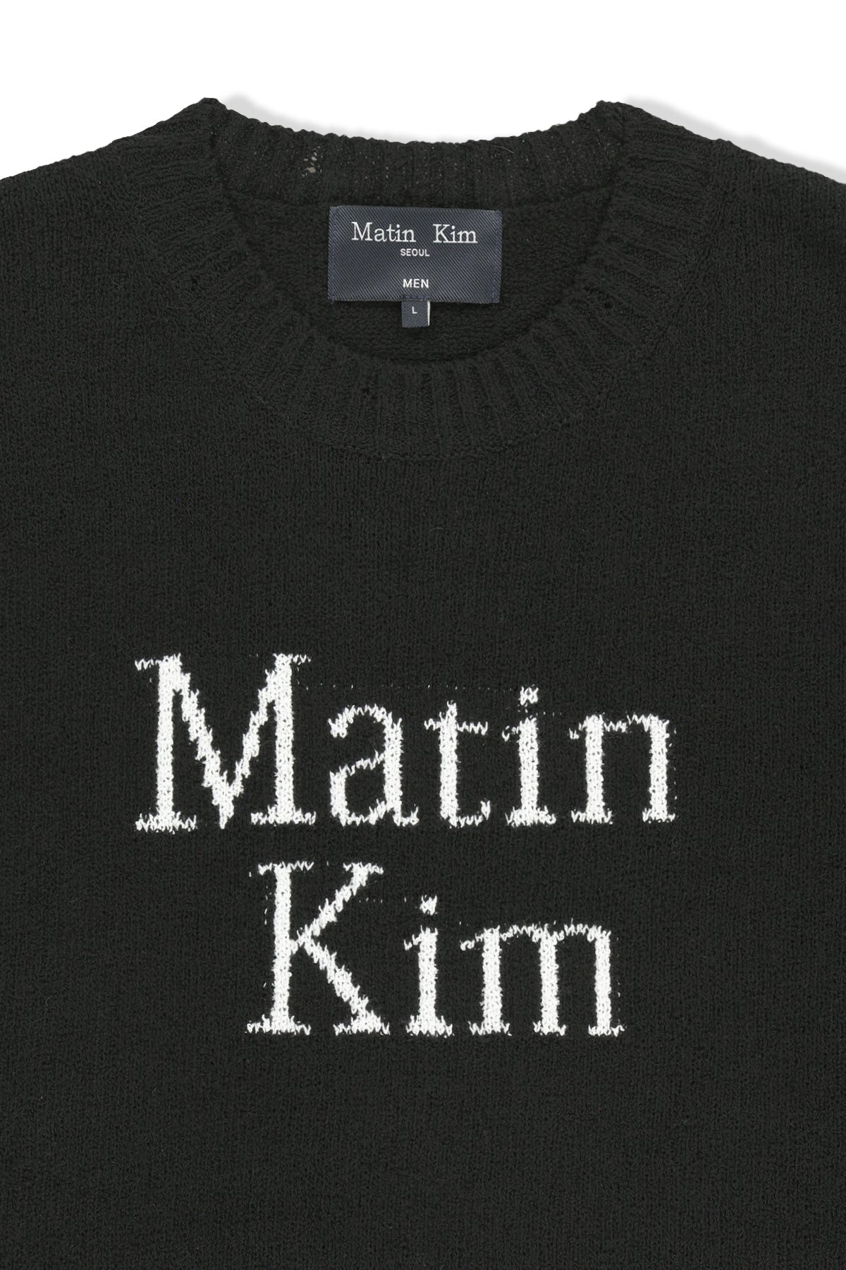 matinkim HALF SLEEVE LOGO PULLOVER FOR MEN IN BLACK