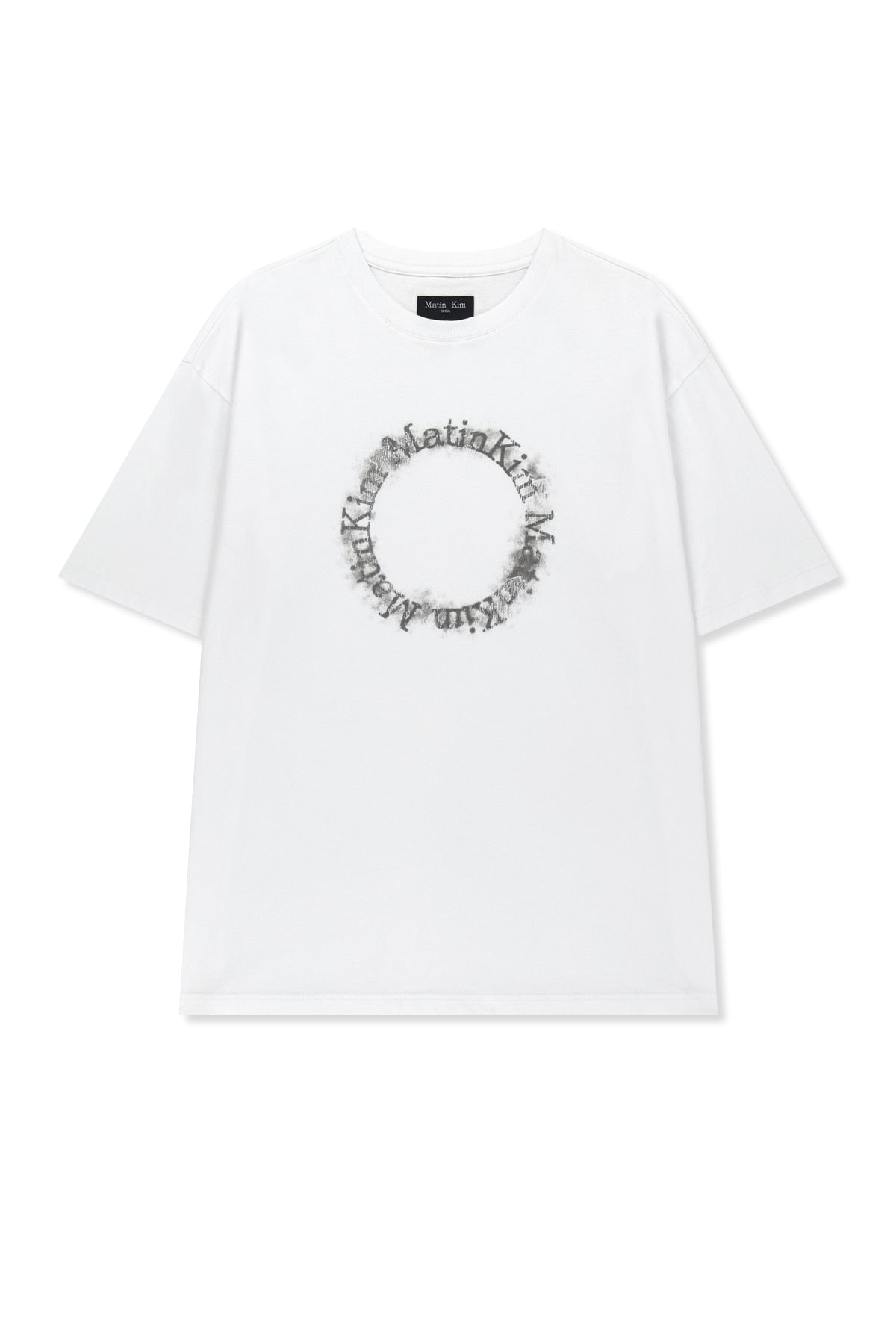 matinkim MATIN KIM CIRCLE LOGO TOP FOR MEN IN WHITE