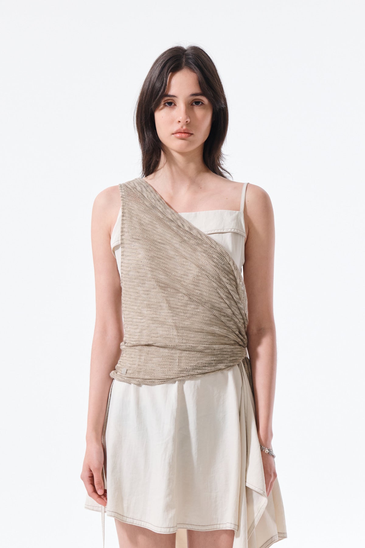 matinkim TRANSFORMABLE COVER UP SCARF IN KHAKI