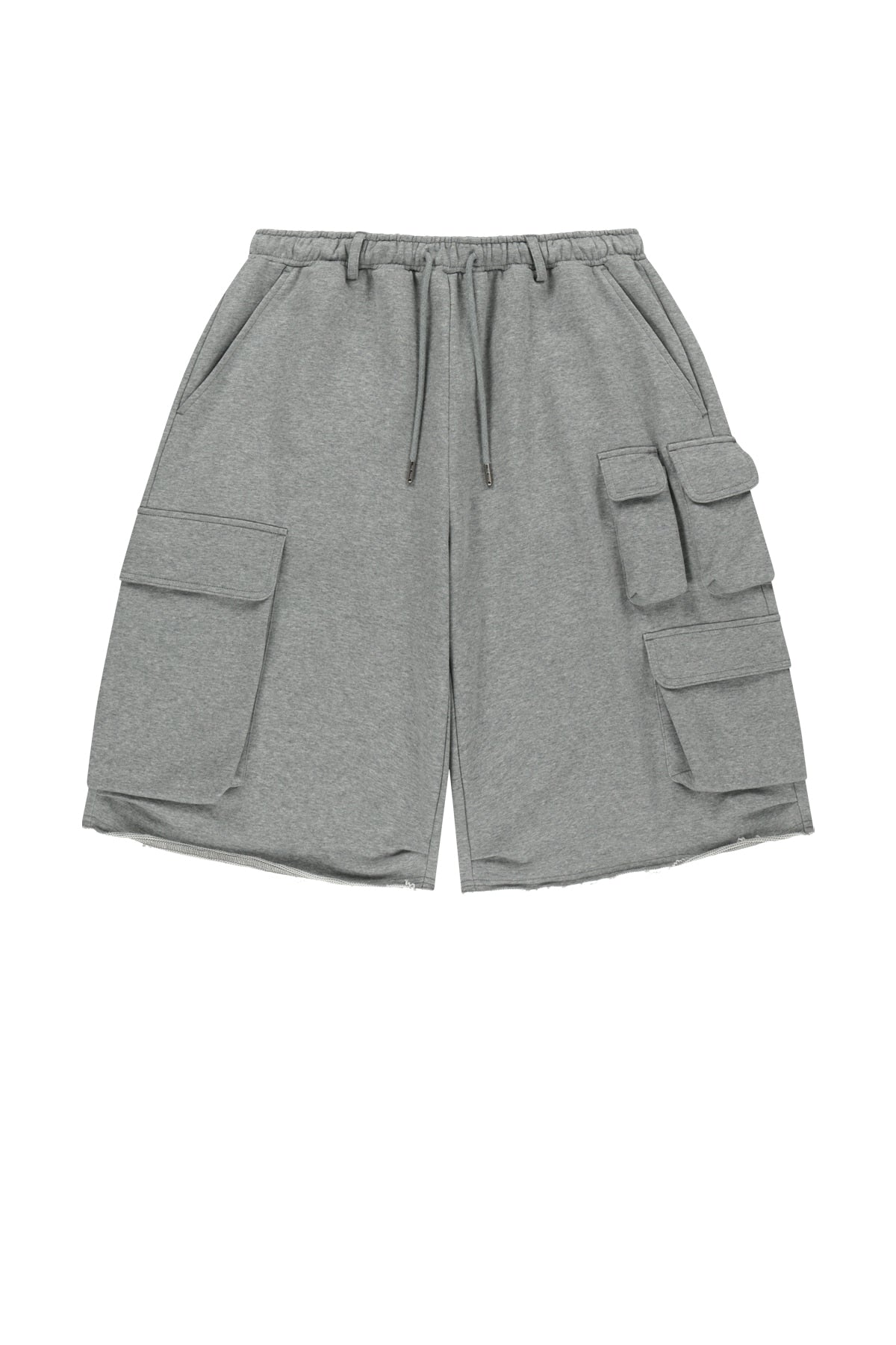 matinkim TERRY UTILITY POCKET BERMUDA PANTS IN GREY