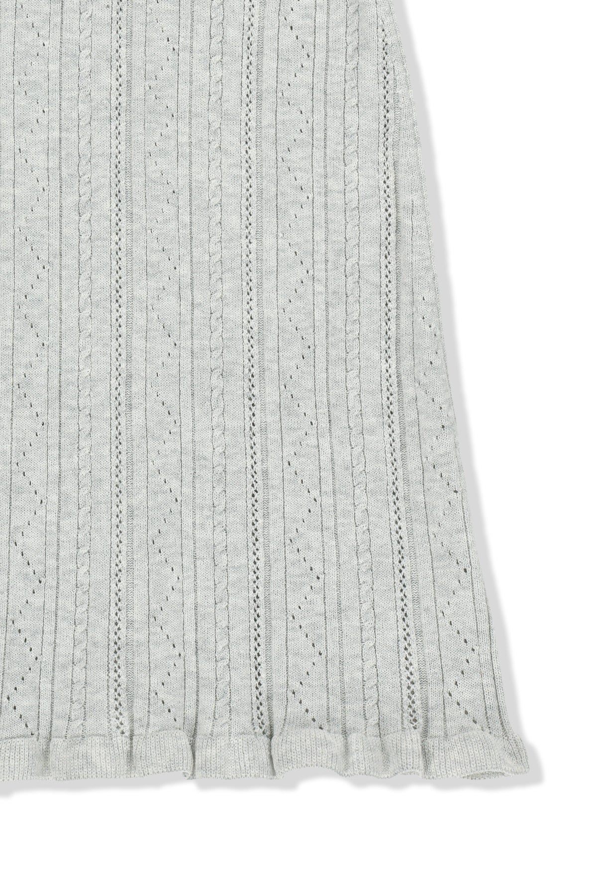 matinkim OPEN BACK RIBBED KNIT DRESS IN LIGHT GREY