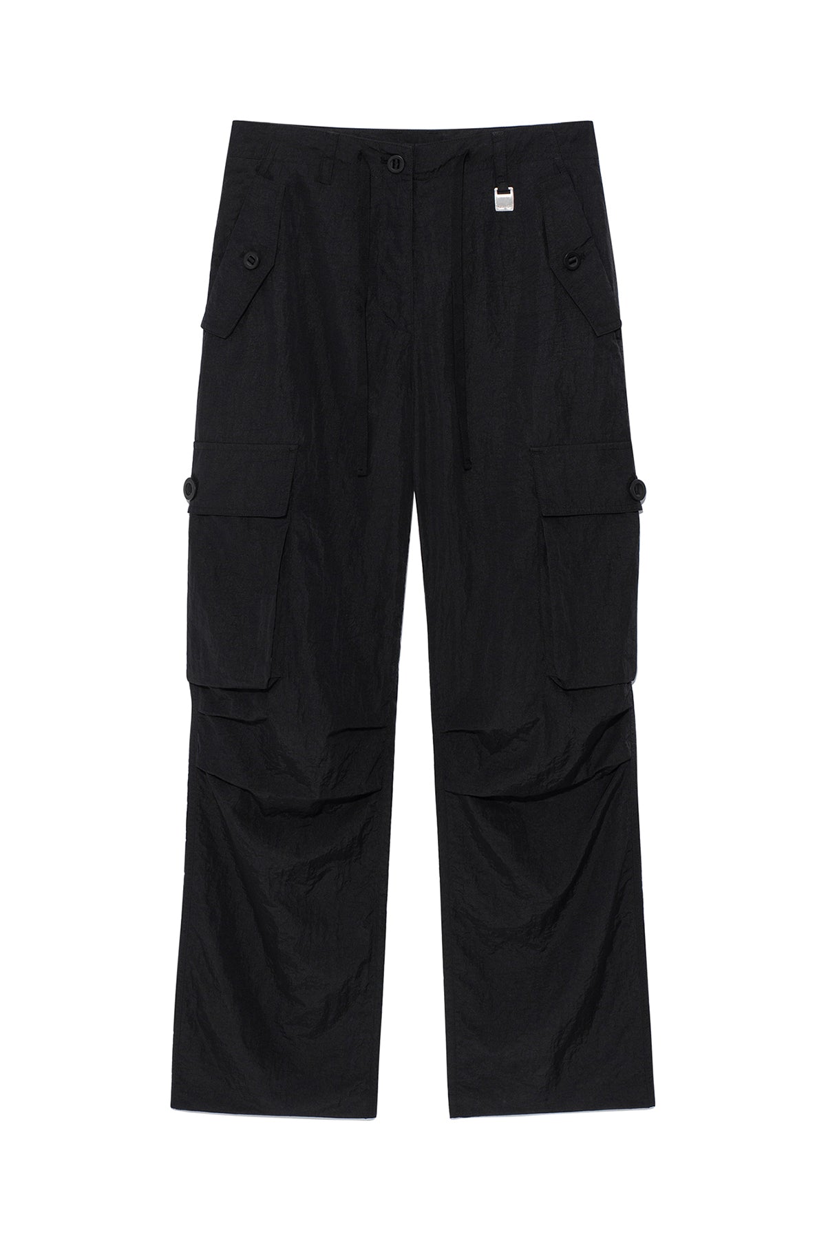matinkim STRING NYLON CARGO PANTS IN BLACK